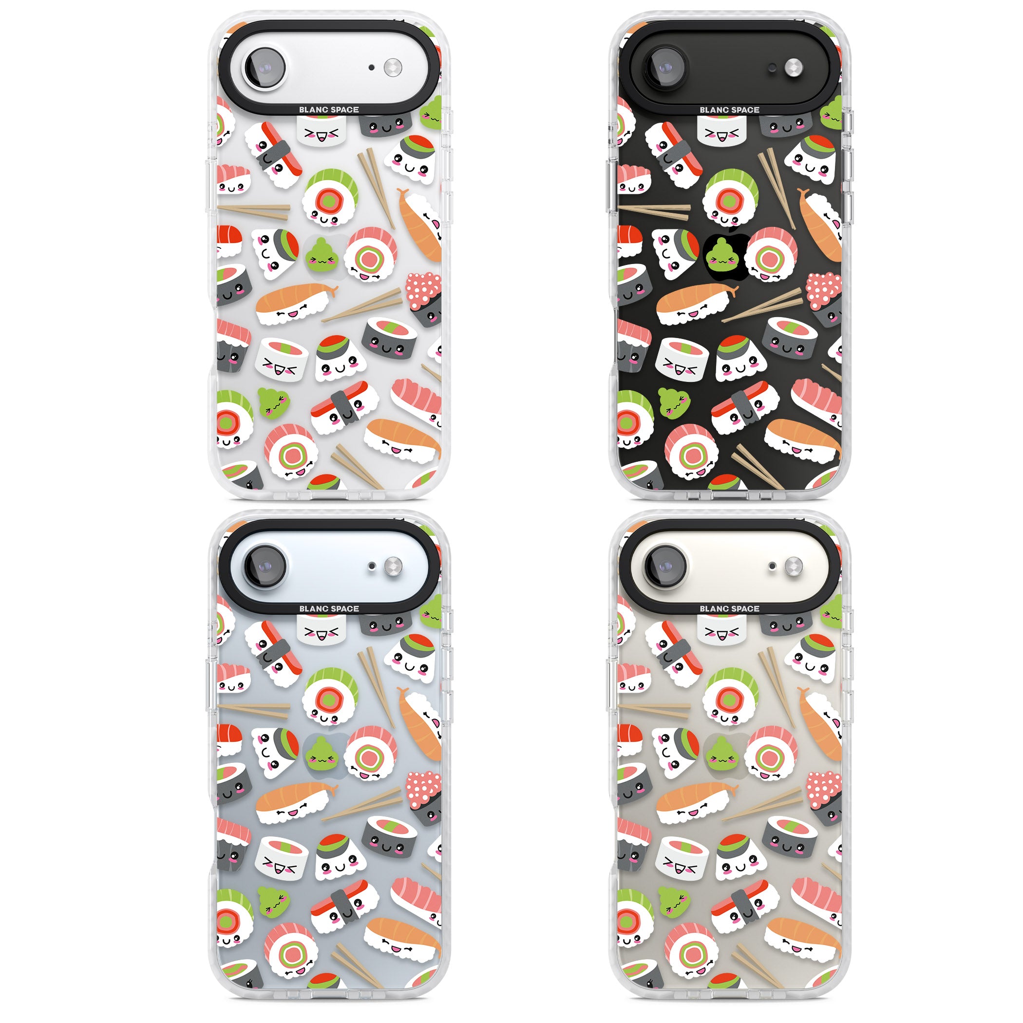Kawaii Sushi Party iPhone 17 Air Impact Clear Phone Case APT Impact Protection