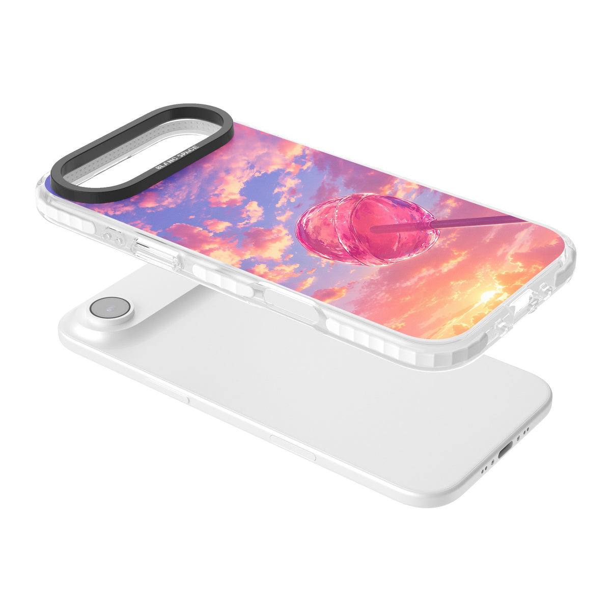 Sugar Sunset iPhone Air Impact Clear Phone Case angled