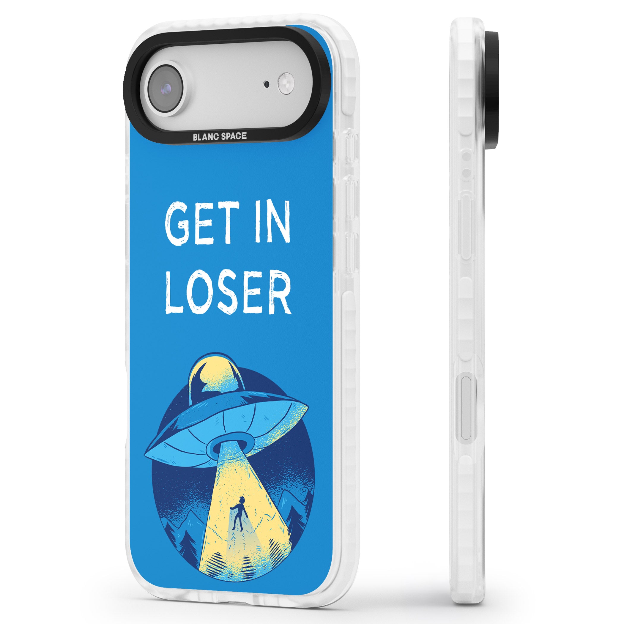 Get In Loser Ufo iPhone 17 Air Impact Clear Phone Case Side Profile