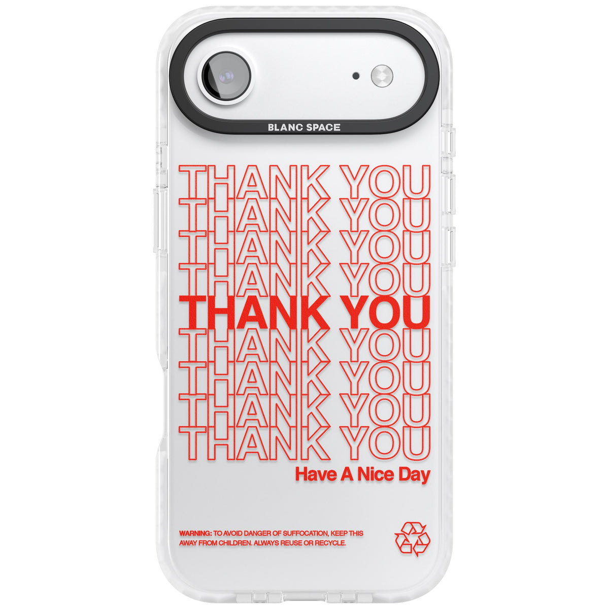 Thank You Have A Nice Day iPhone Air Impact Clear Phone Case front