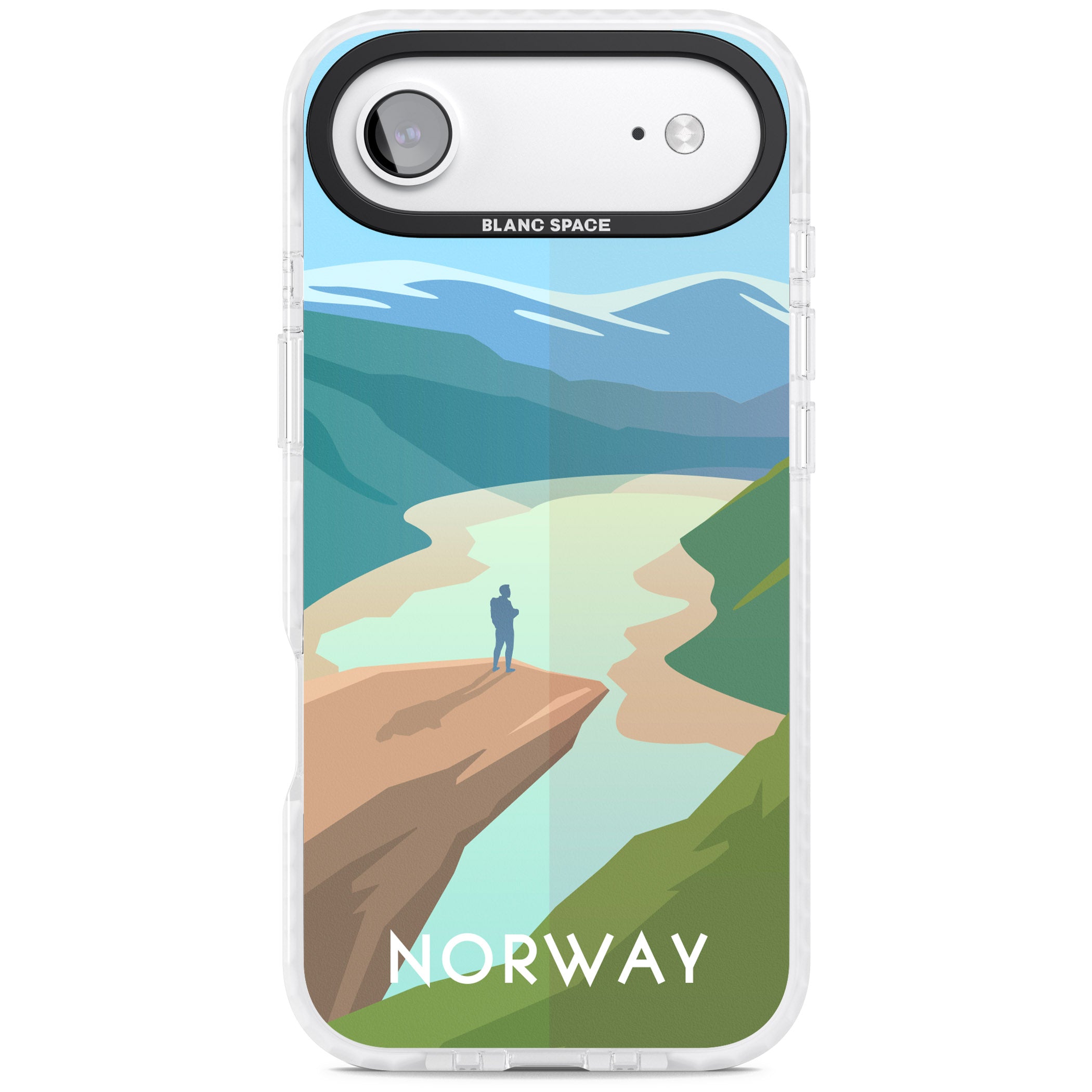 Vintage Travel Poster Norway iPhone 17 Air Impact Clear Phone Case