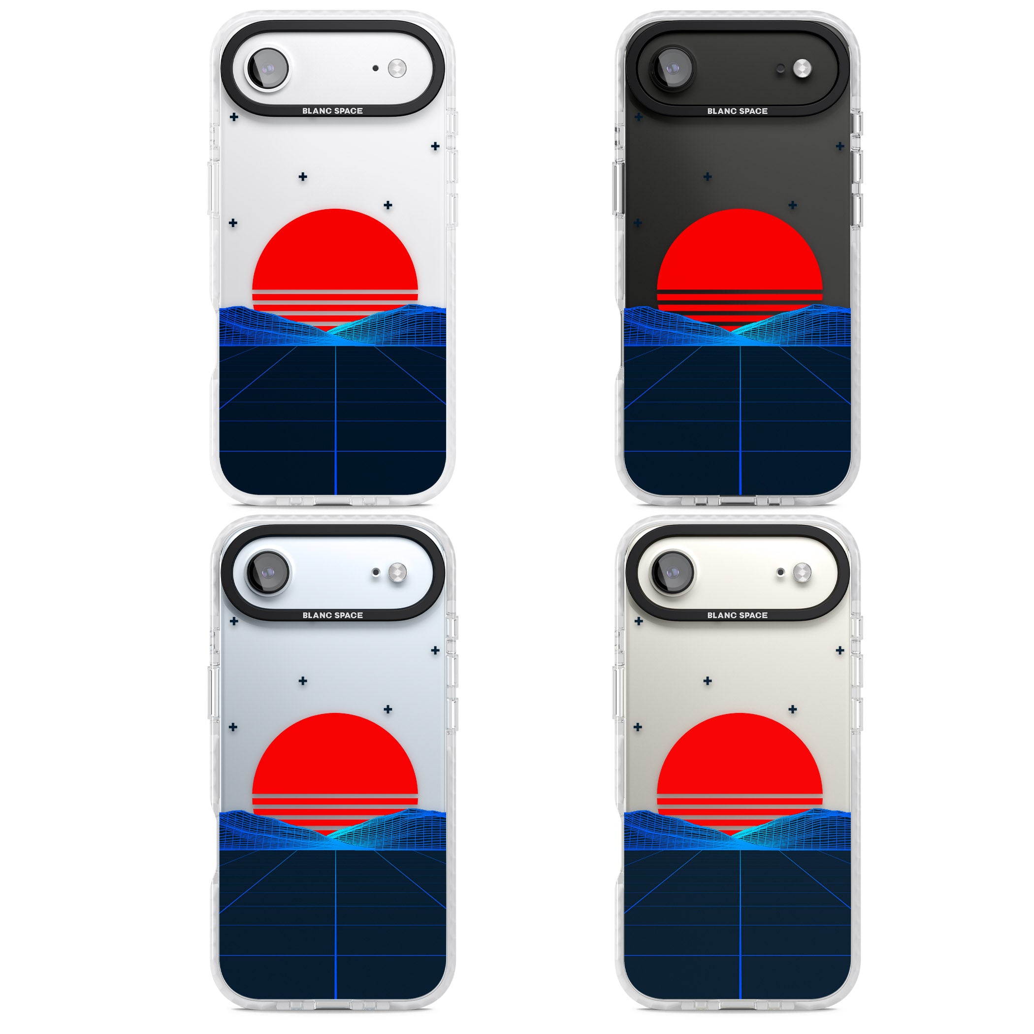 Japanese Sunset Vaporwave iPhone 17 Air Impact Clear Phone Case APT Impact Protection