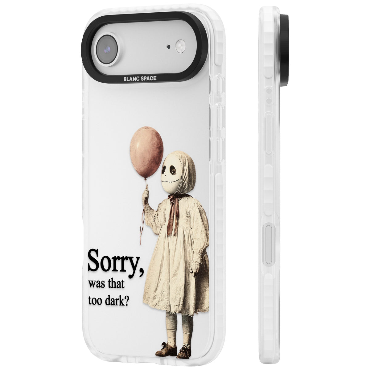 Sorry Was That Too Dark iPhone Air Impact Clear Phone Case side