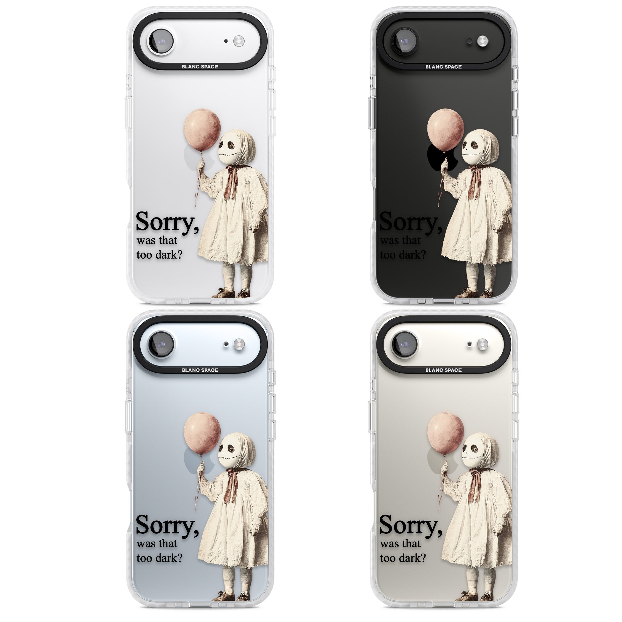 Sorry Was That Too Dark iPhone 17 Air Impact Clear Phone Case APT Impact Protection