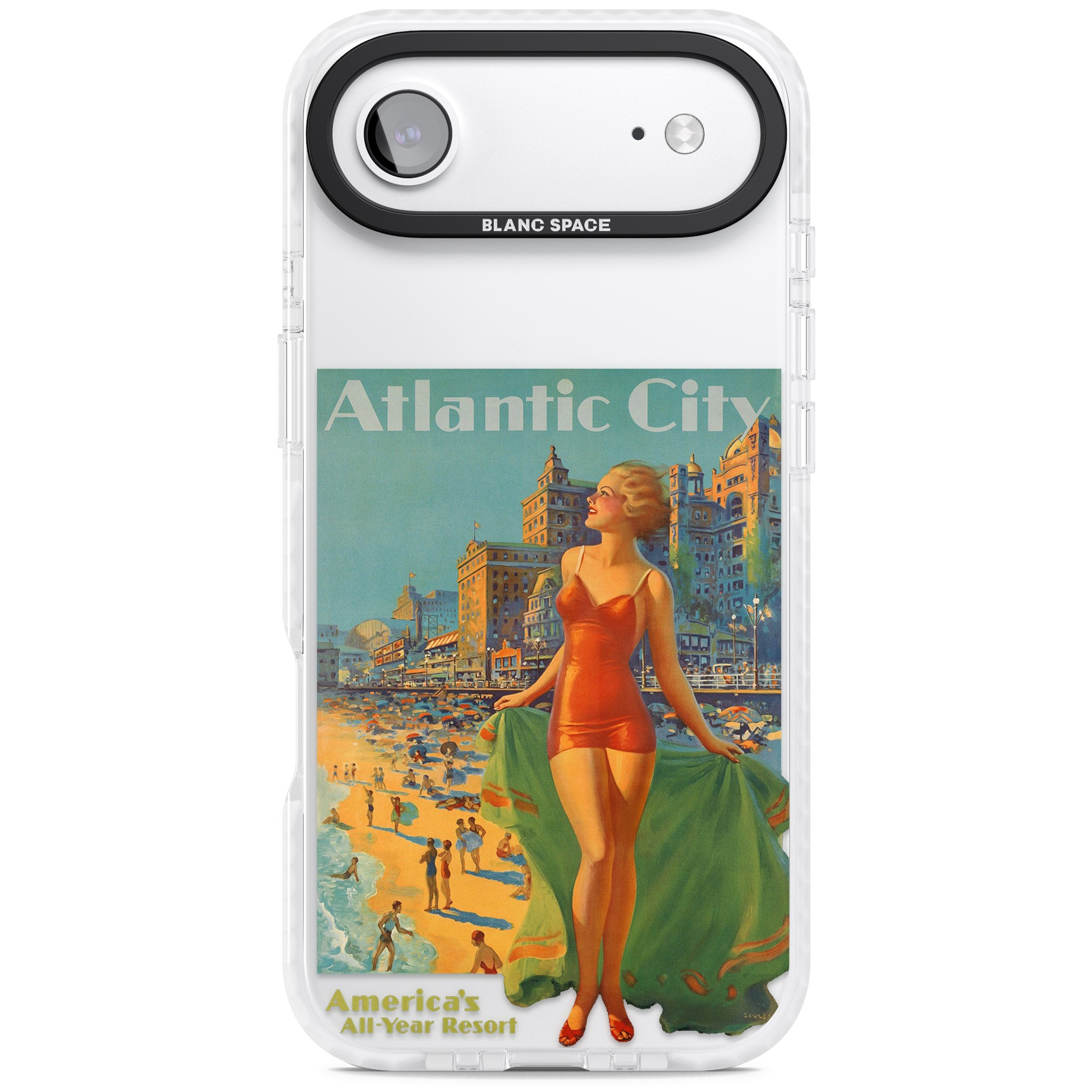Atlantic City Vacation Poster iPhone 17 Air Impact Clear Phone Case