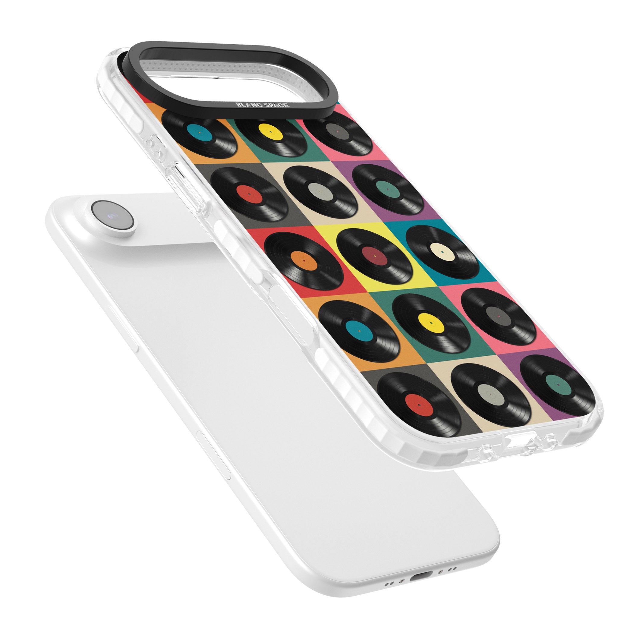Vinyl Record Pattern iPhone 17 Air Impact Clear Phone Case Colours