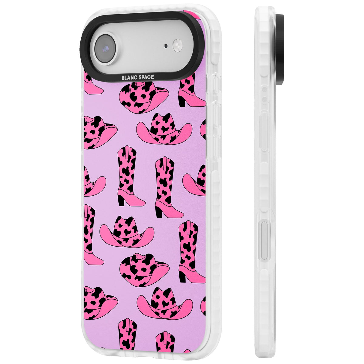 Cow Girl Pattern iPhone Air Impact Clear Phone Case side