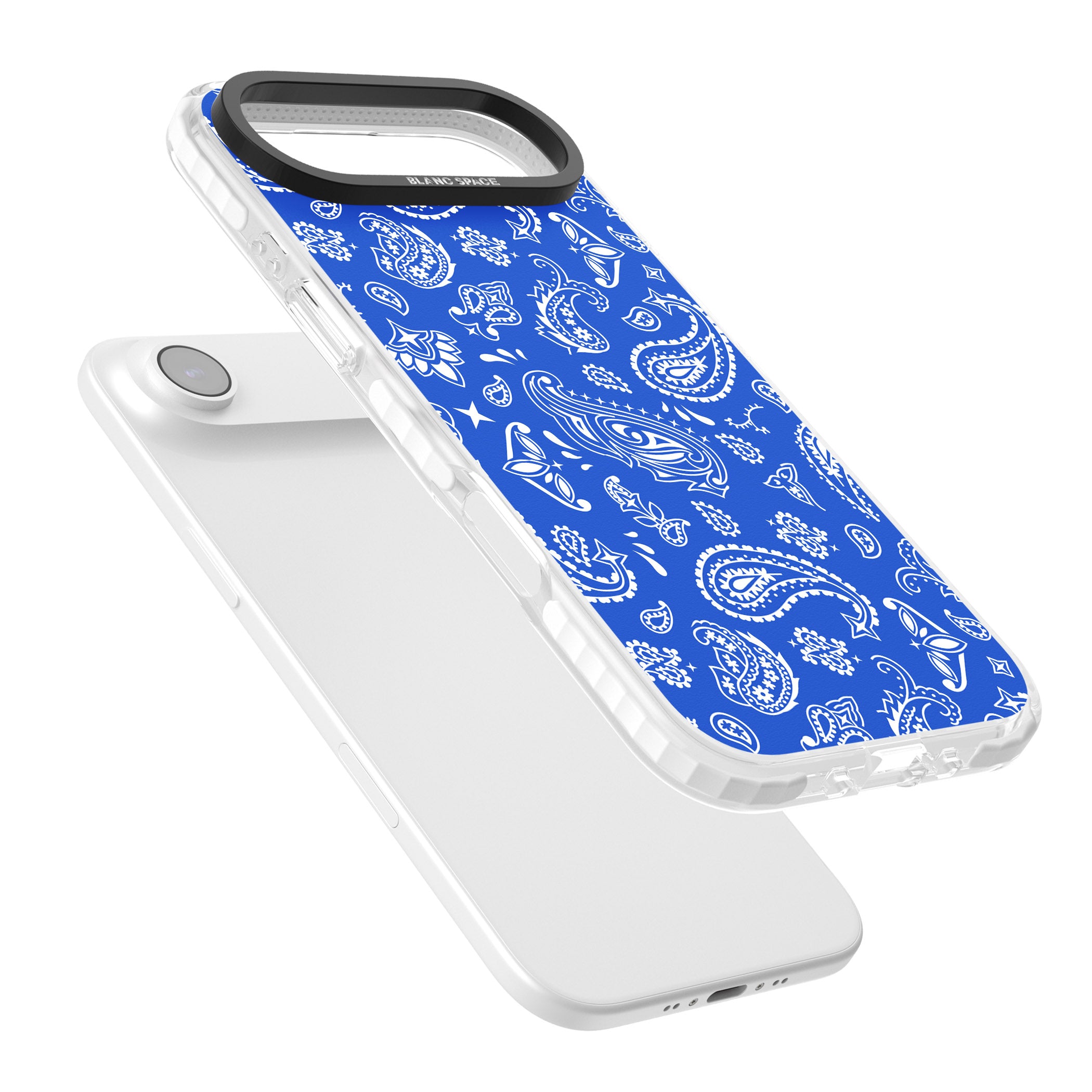 Blue Bandana iPhone 17 Air Impact Clear Phone Case Colours