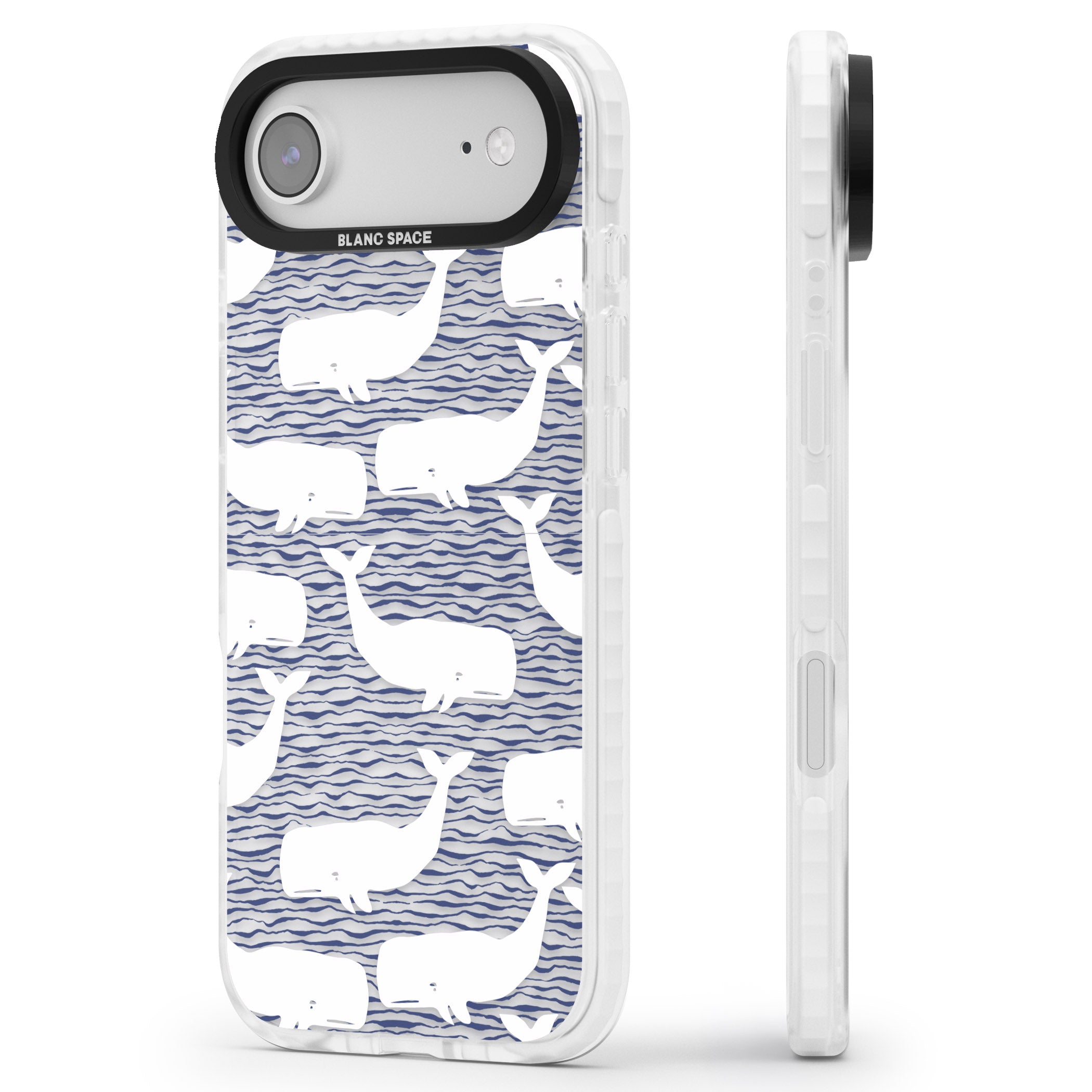 Whale Wave iPhone 17 Air Impact Clear Phone Case Side Profile