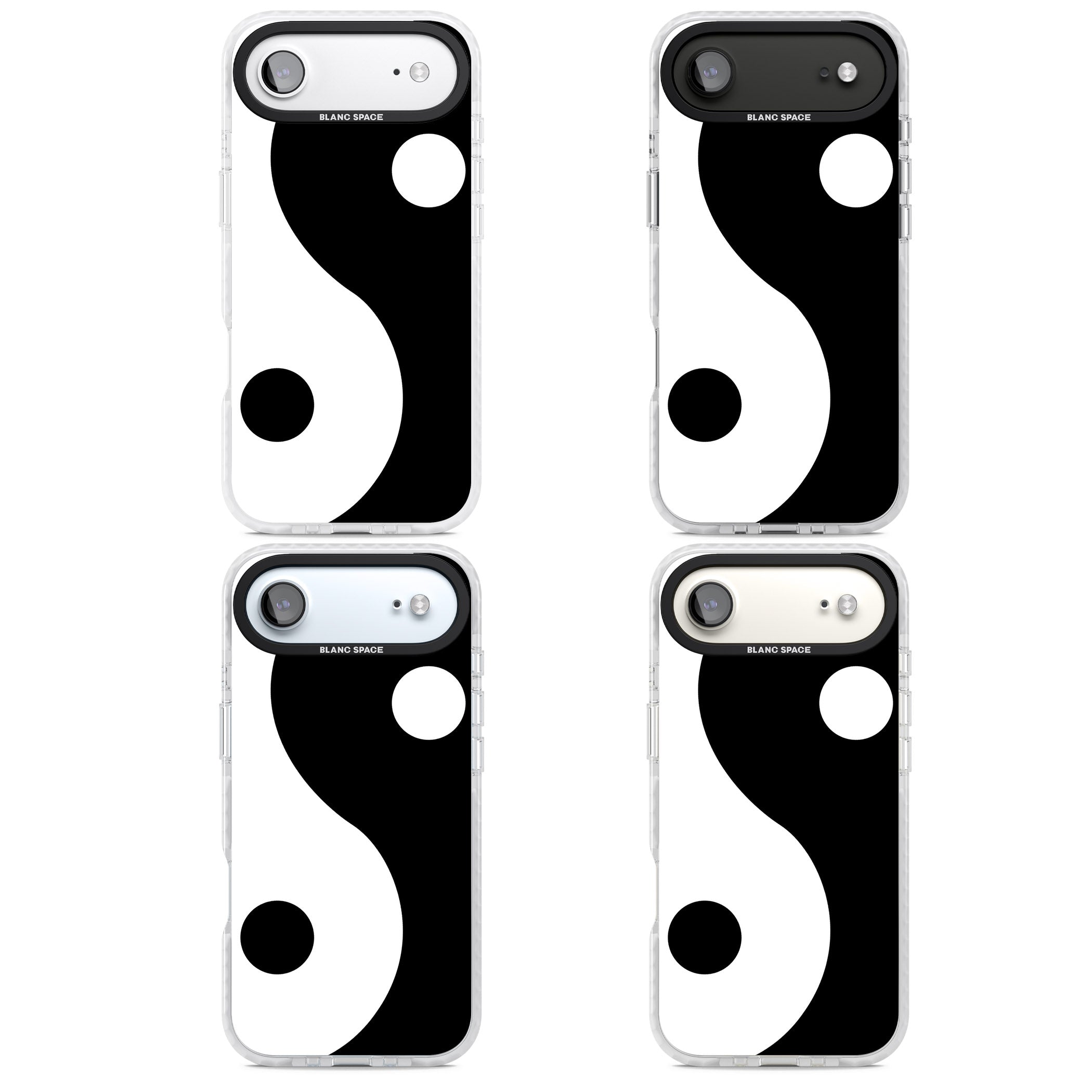 Large Yin Yang iPhone 17 Air Impact Clear Phone Case APT Impact Protection