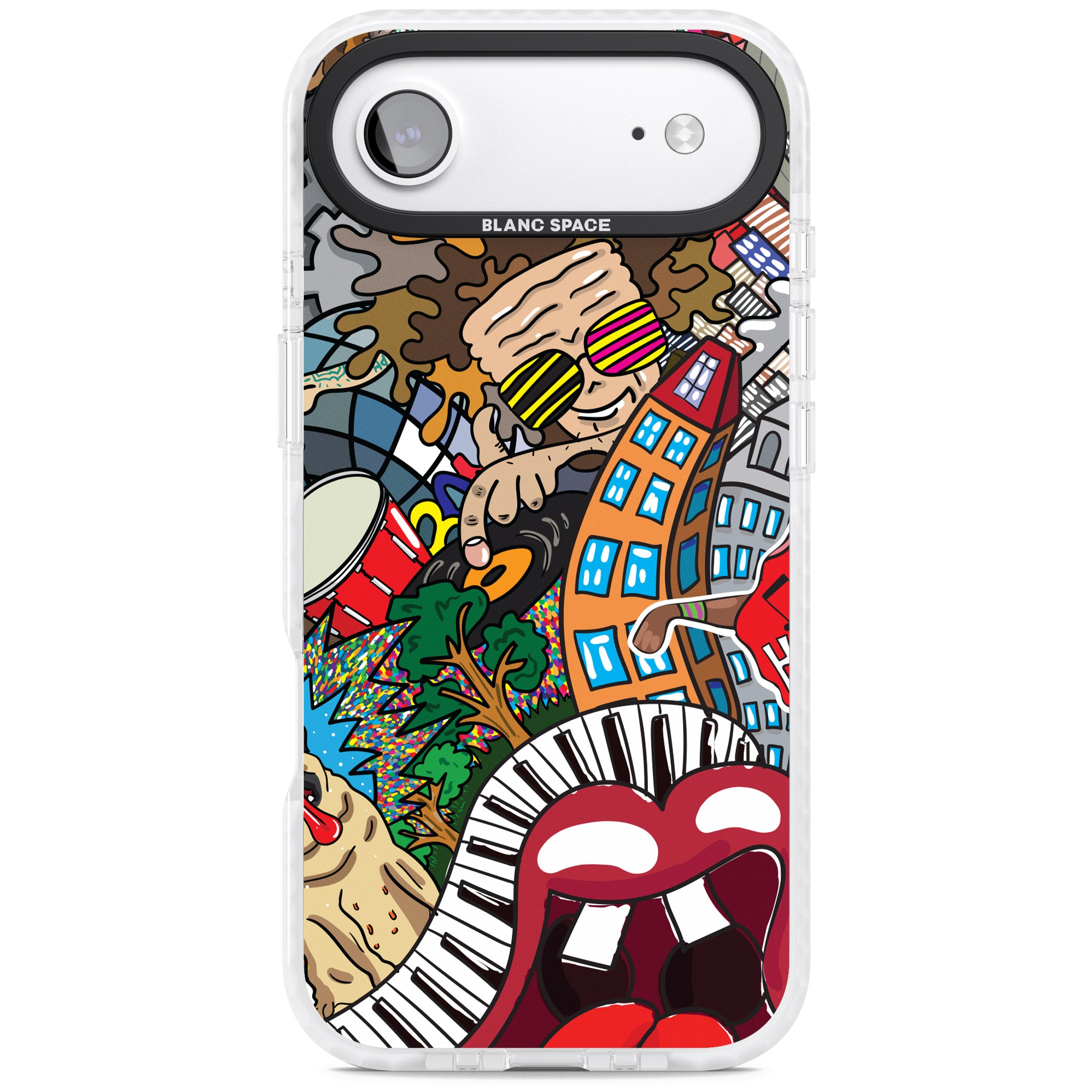 Funky Music City iPhone 17 Air Impact Clear Phone Case