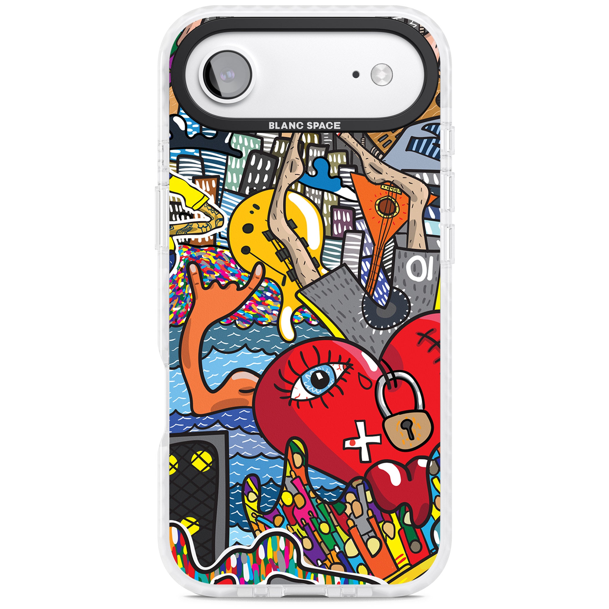 Crowd Tsunami iPhone 17 Air Impact Clear Phone Case