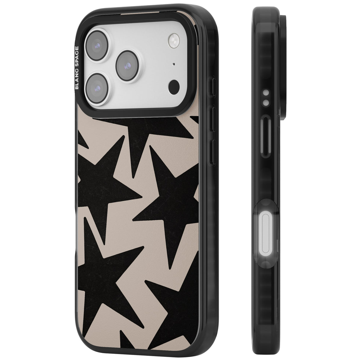 Black Superstars iPhone 17 Pro Impact Black Phone Case side