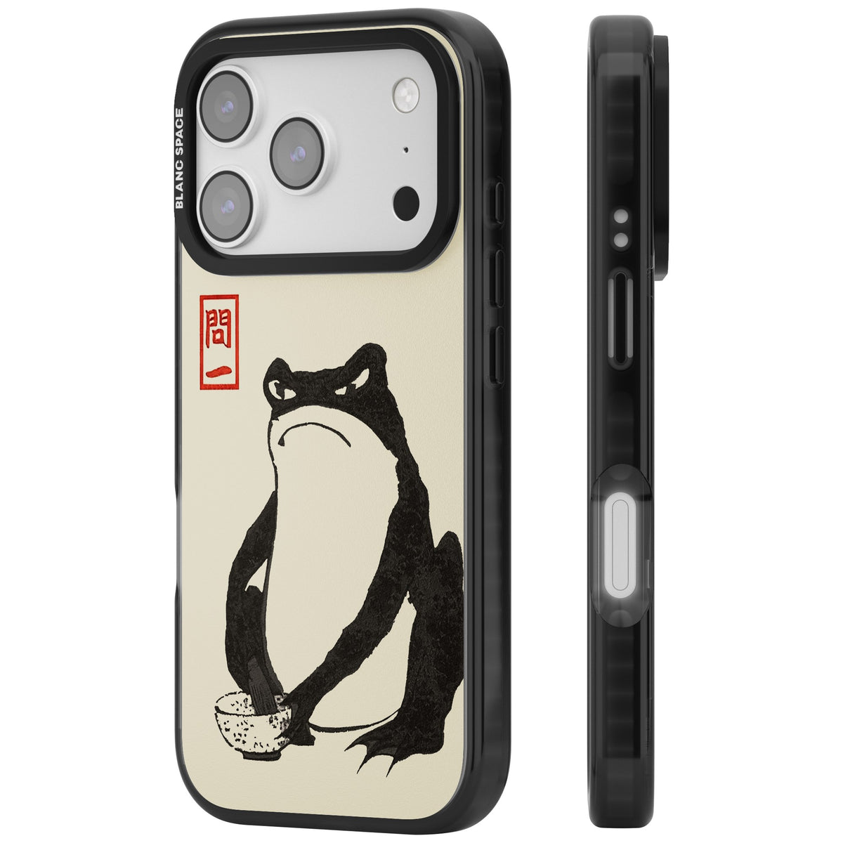 Matsumoto Hoji Grumpy Toad iPhone 17 Pro Impact Black Phone Case side