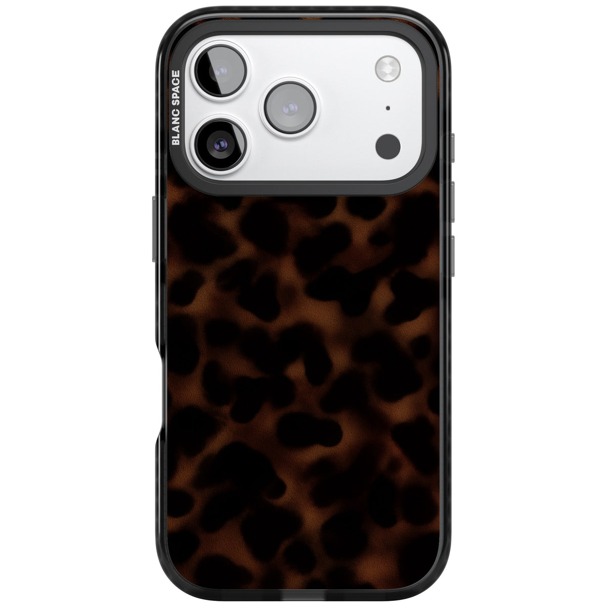 Dark Tortoise Shell old money iPhone case featuring a dark tortoiseshell pattern with amber and black animal print tones iPhone 17 Pro Impact Black Phone Case front