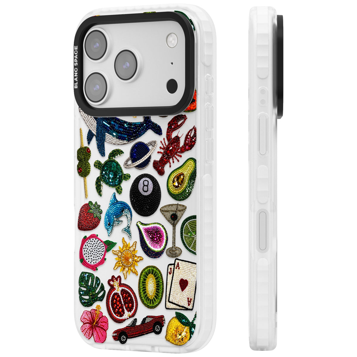 Beaded Mix iPhone 17 Pro Impact Clear Phone Case side