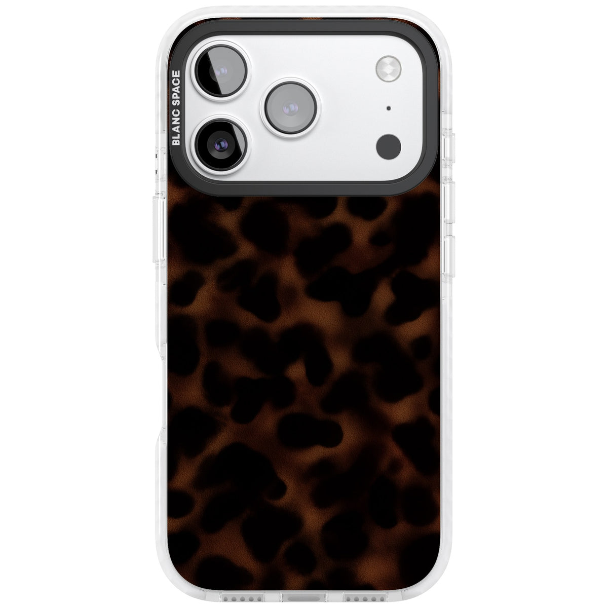 Dark Tortoise Shell old money iPhone case featuring a dark tortoiseshell pattern with amber and black animal print tones iPhone 17 Pro Impact Clear Phone Case front