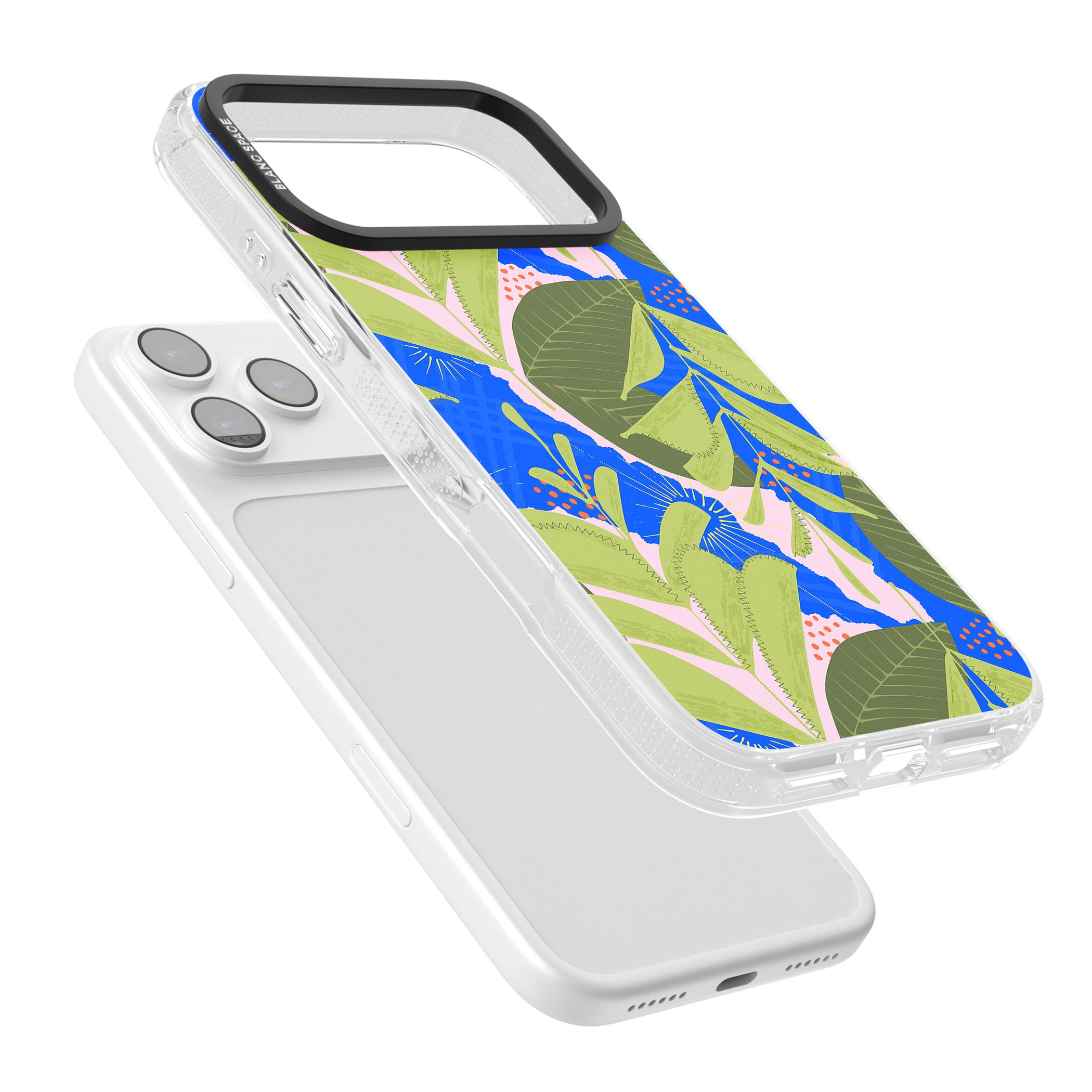 Fern Leaves Abstract Pattern iPhone 17 Pro Impact Air Clear Phone Case Colours