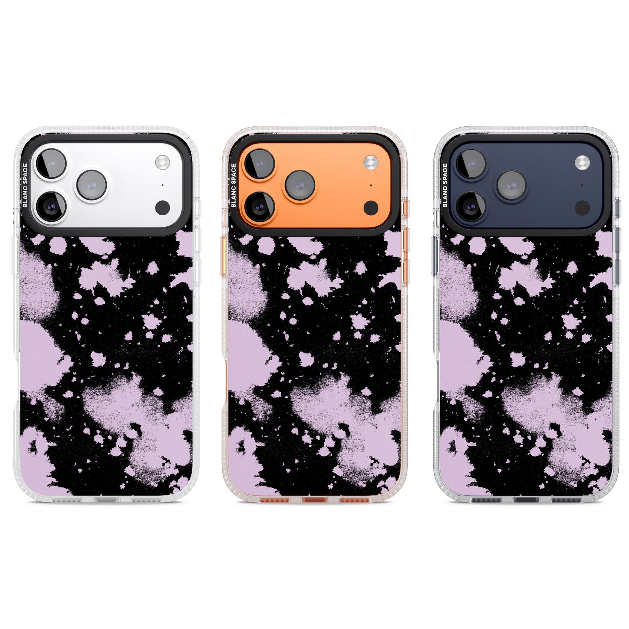 Pink & Black Acid Wash Tie Dye iPhone 17 Pro Impact Air Clear Phone Case APT Impact Protection
