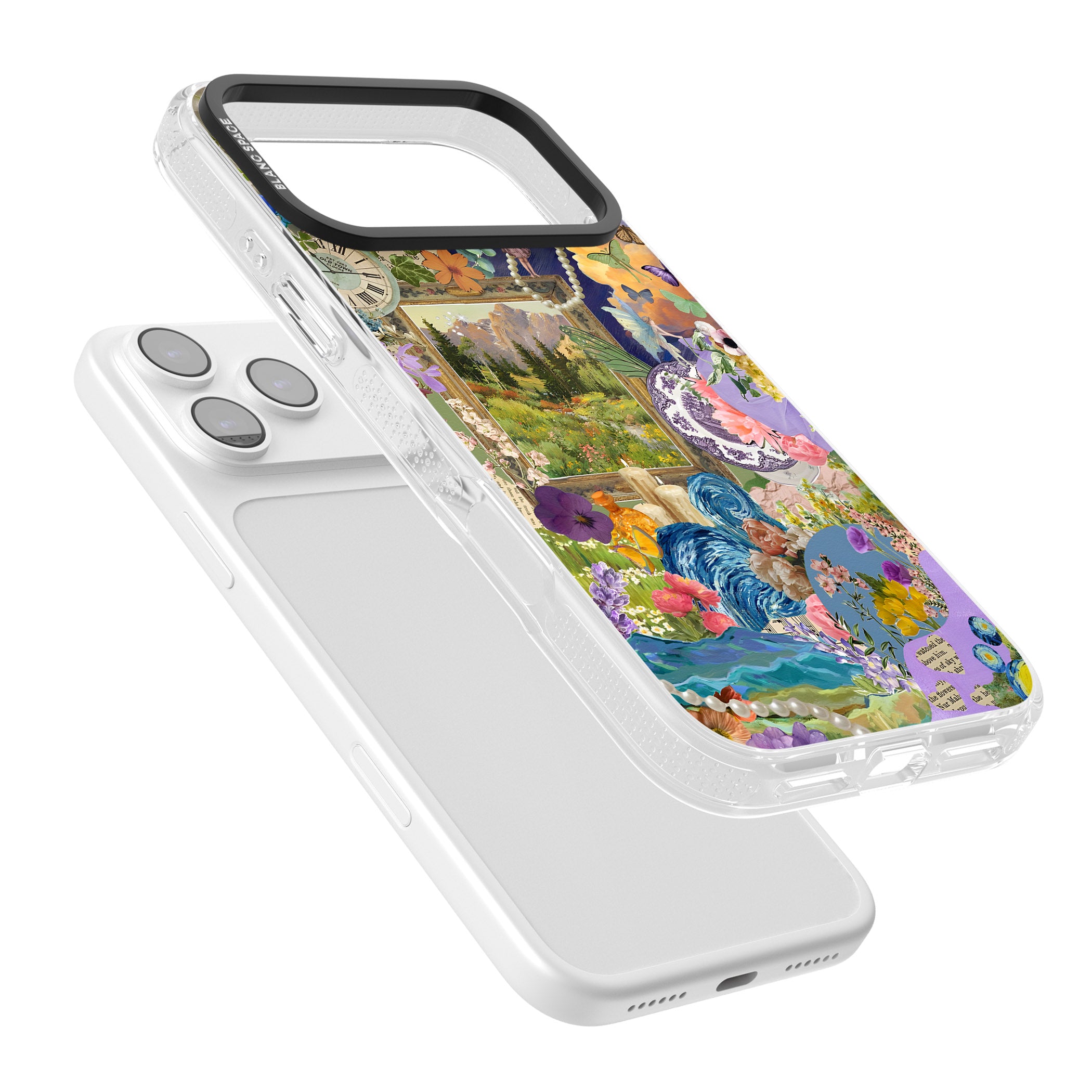 Vibrant Whimsy Collage iPhone 17 Pro Impact Air Clear Phone Case Colours