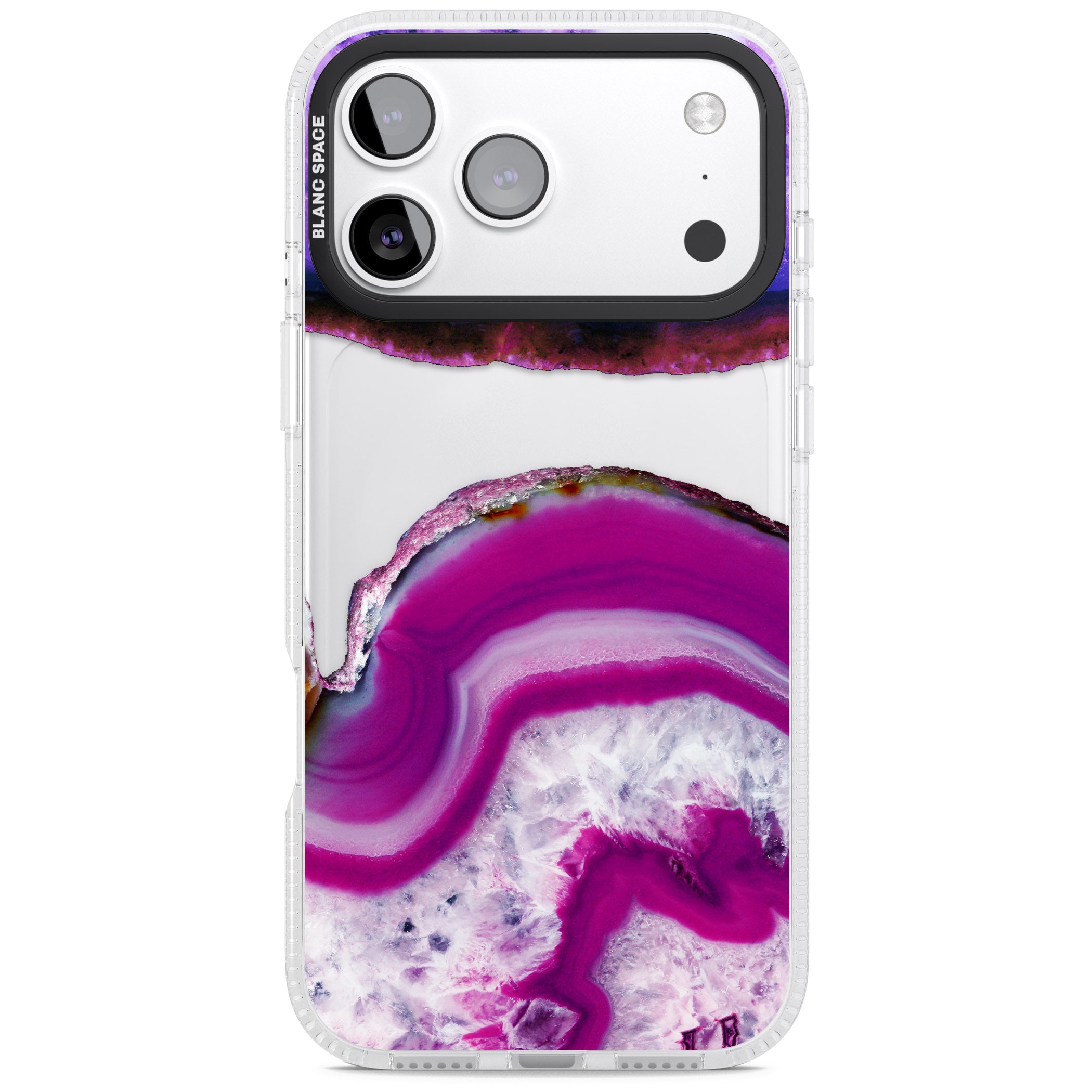Amethyst Crystal Slice iPhone 17 Pro Impact Air Clear Phone Case
