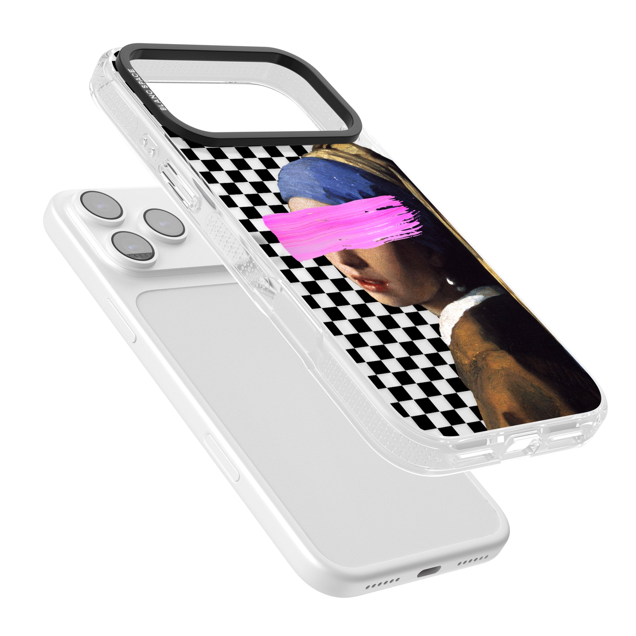 Abstract Pearl Girl iPhone 17 Pro Impact Air Clear Phone Case Colours