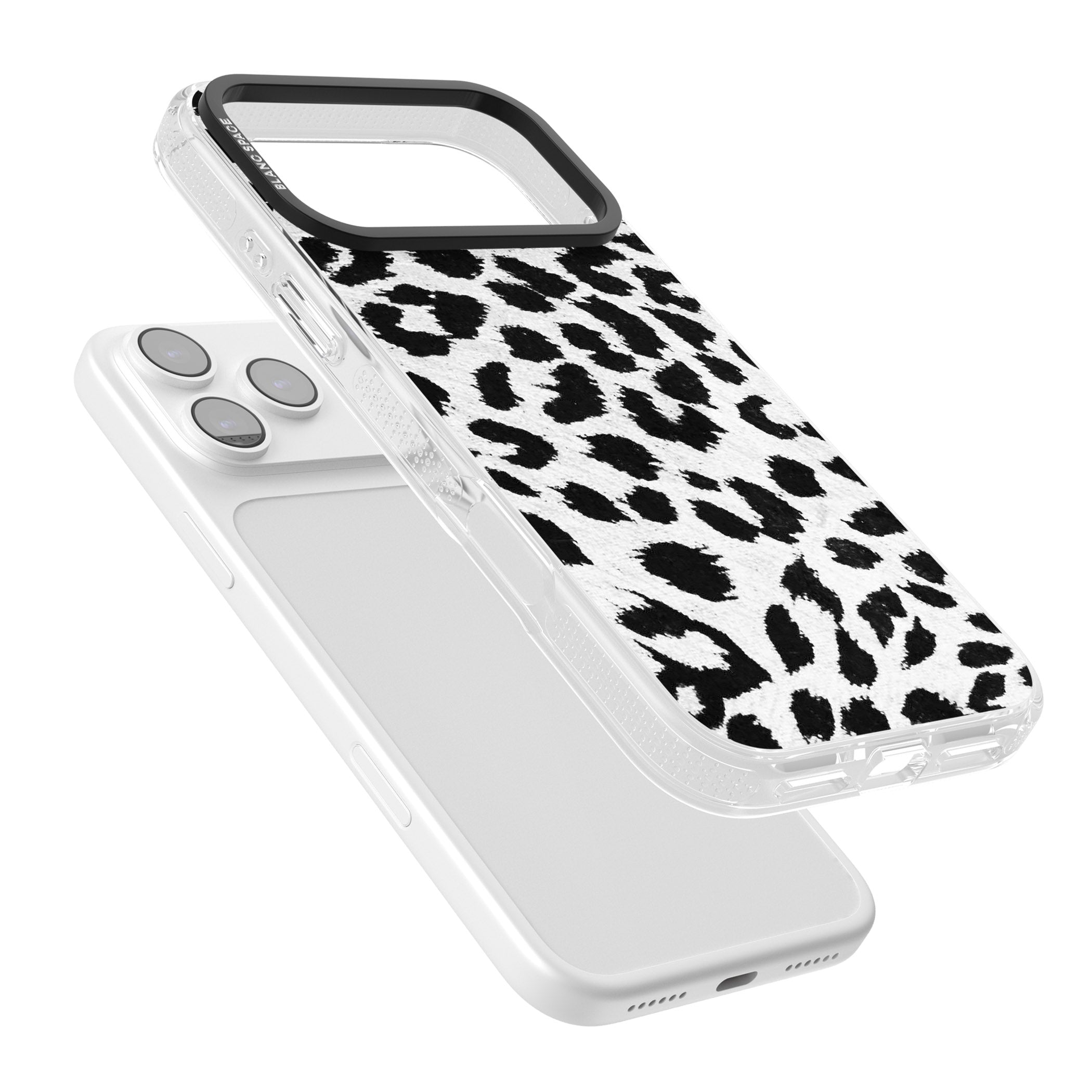 Rar Leopard Print White iPhone 17 Pro Impact Air Clear Phone Case Colours
