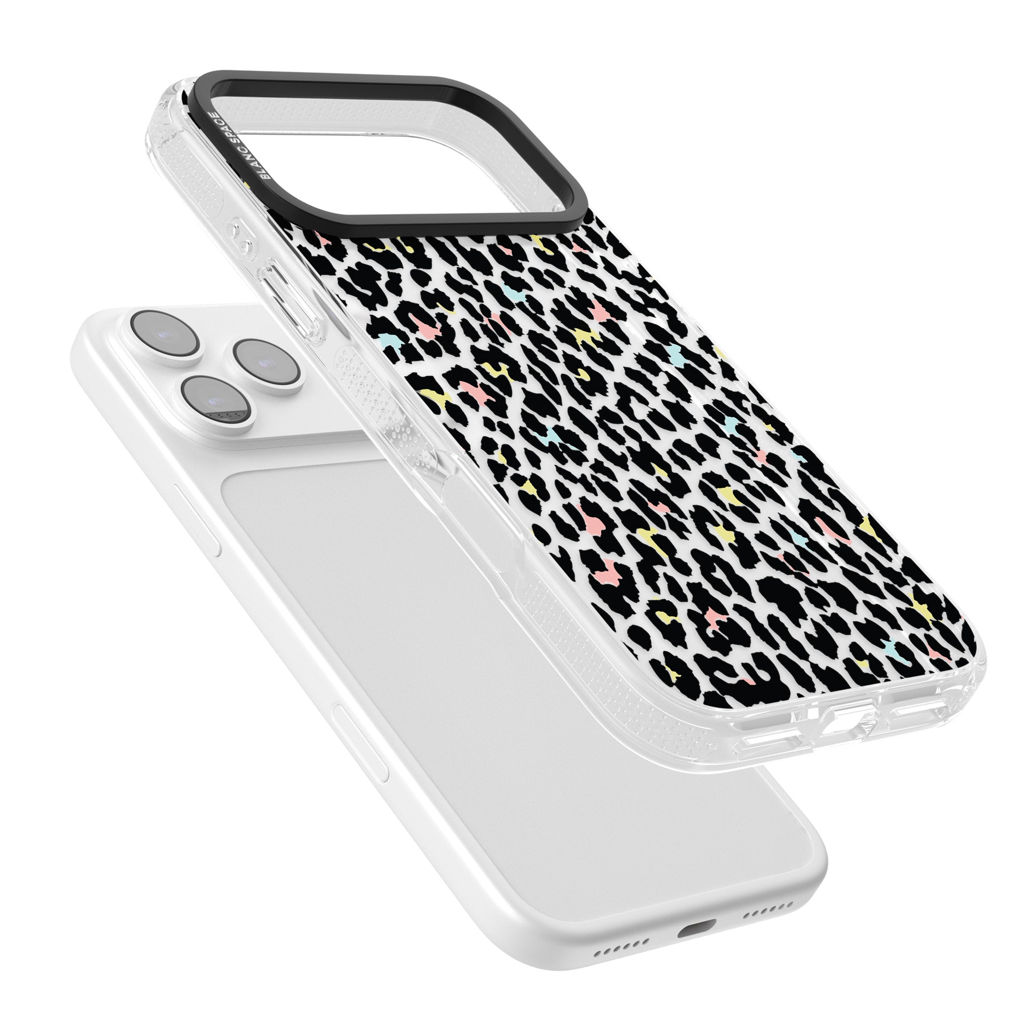 Pastel Leopard Print iPhone 17 Pro Impact Air Clear Phone Case Colours