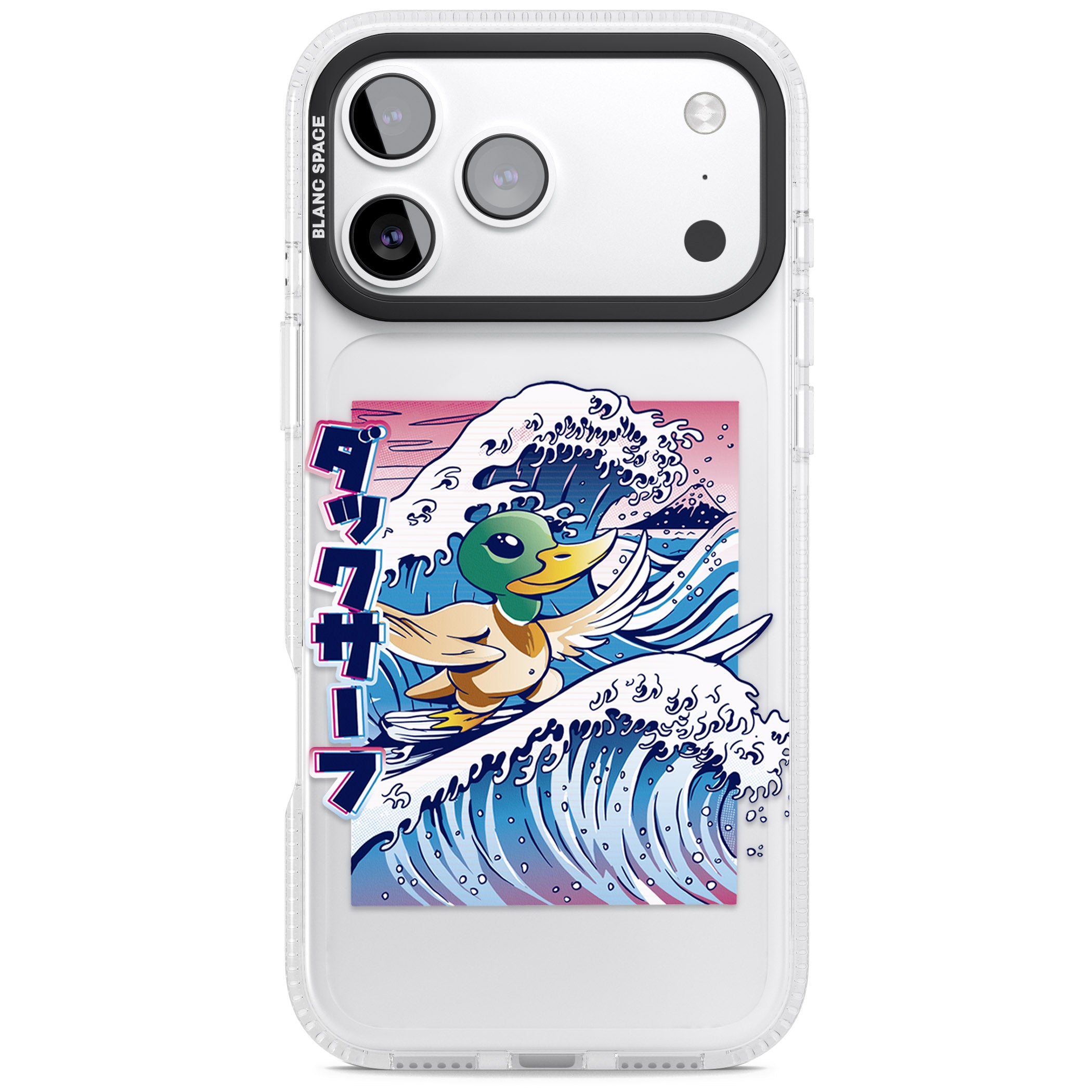 Duck Surf iPhone 17 Pro Impact Air Clear Phone Case