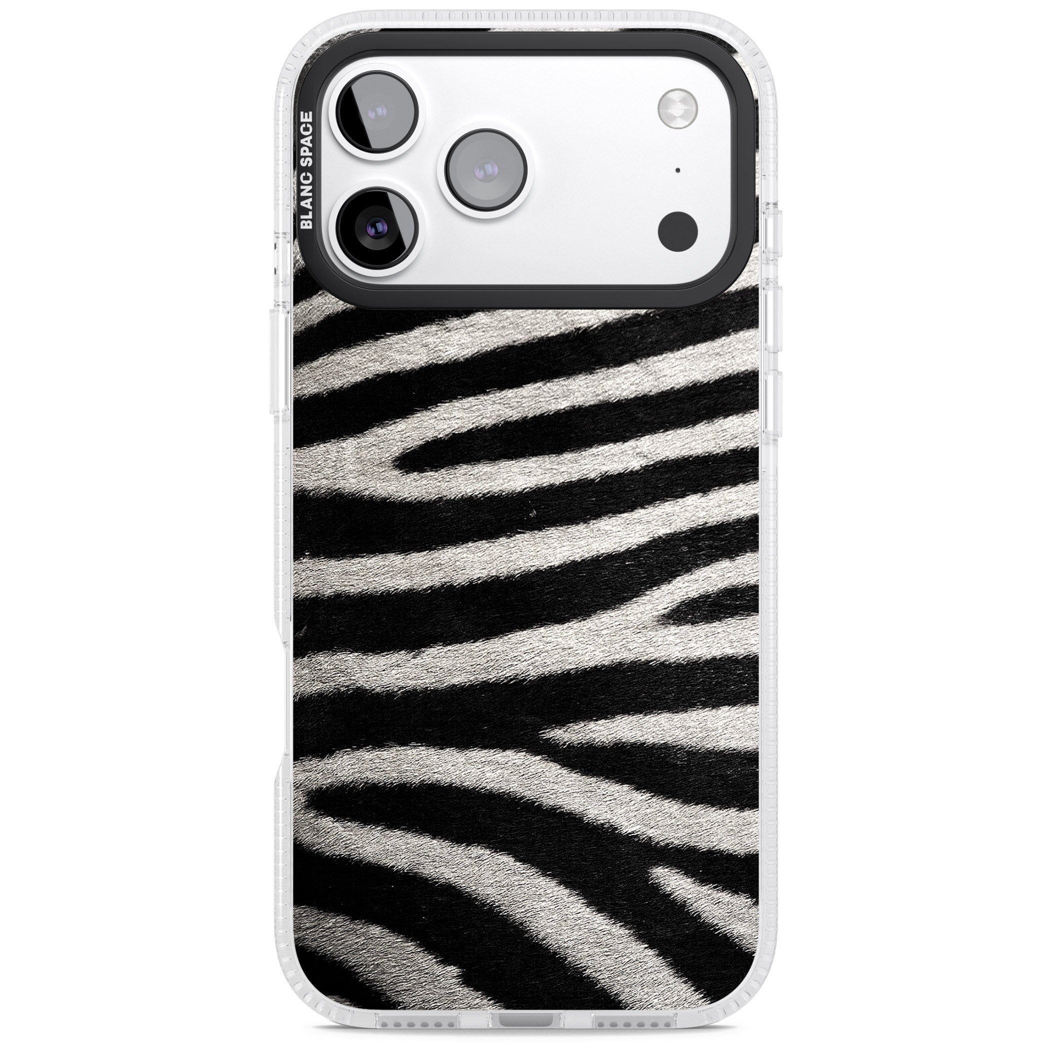 Zebra Print iPhone 17 Pro Max Impact Air Clear Phone Case