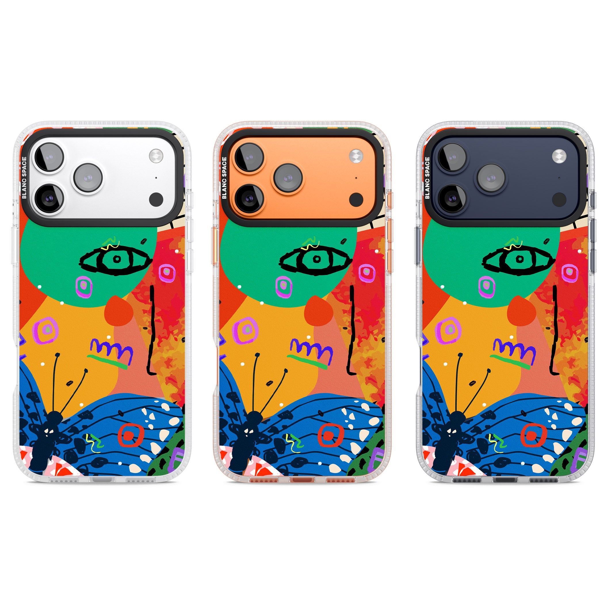 Abstract Butterfly iPhone 17 Pro Impact Air Clear Phone Case APT Impact Protection