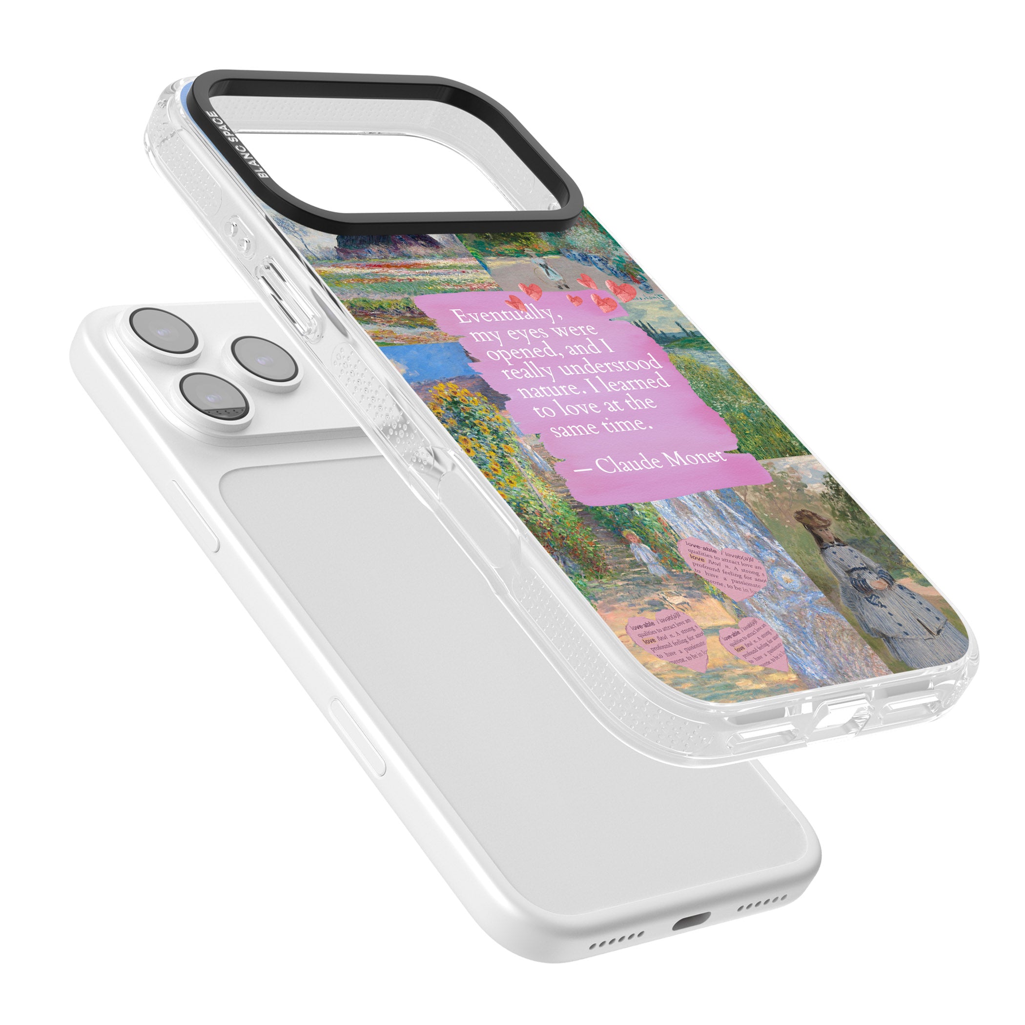 Monet 'Eyes Were Opened' Collage iPhone 17 Pro Impact Air Clear Phone Case Colours