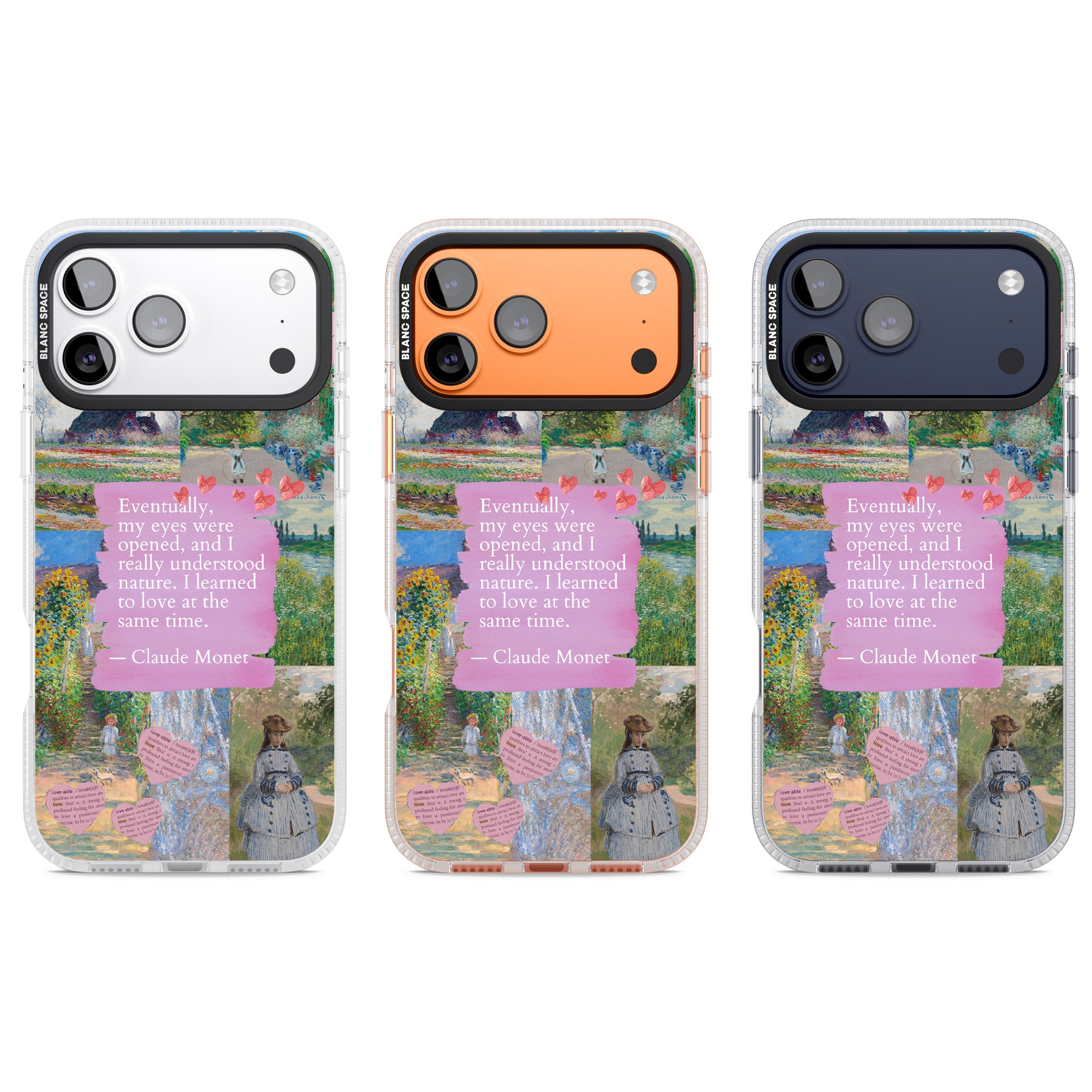 Monet 'Eyes Were Opened' Collage iPhone 17 Pro Impact Air Clear Phone Case APT Impact Protection