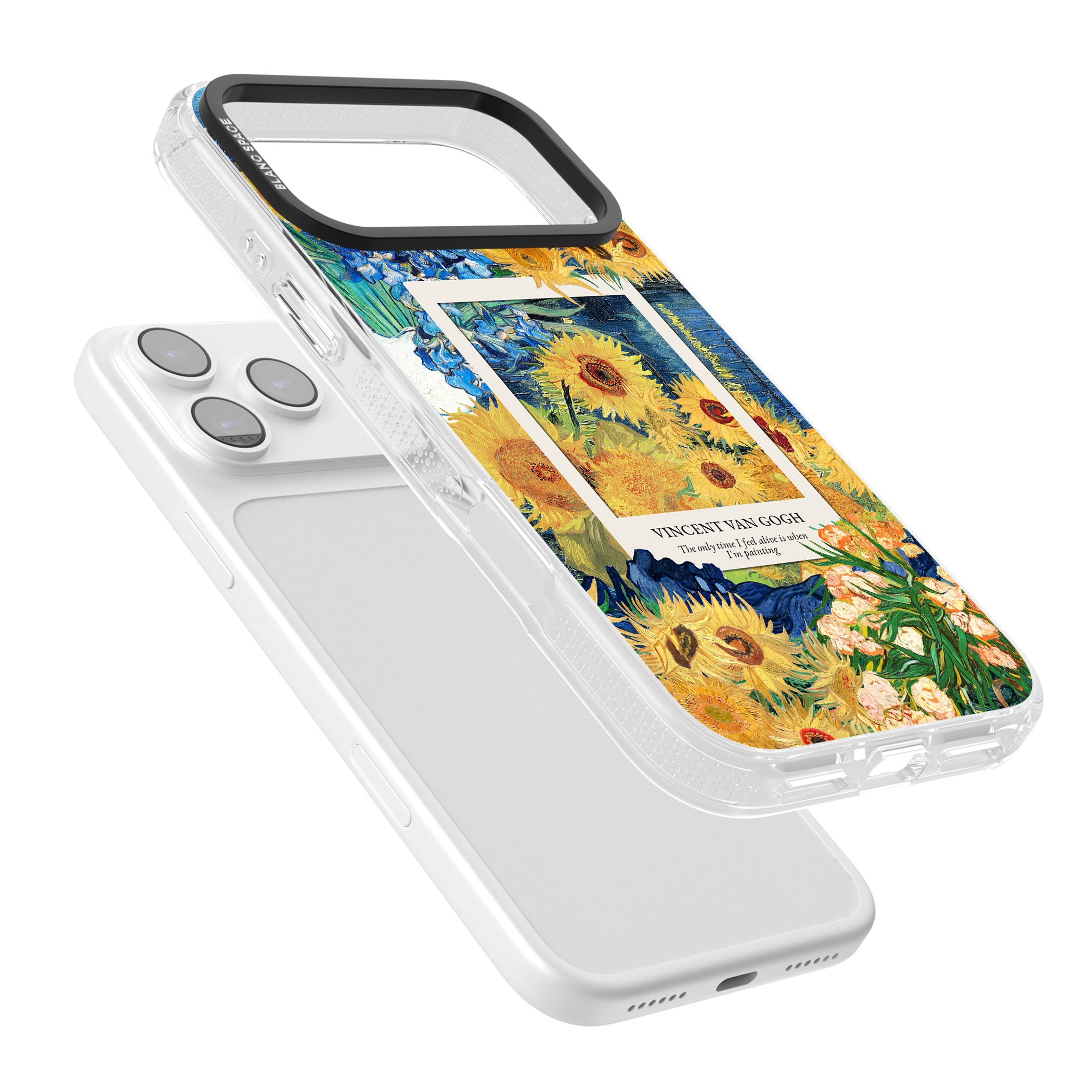 Van Gogh Sunflowers iPhone 17 Pro Impact Air Clear Phone Case Colours