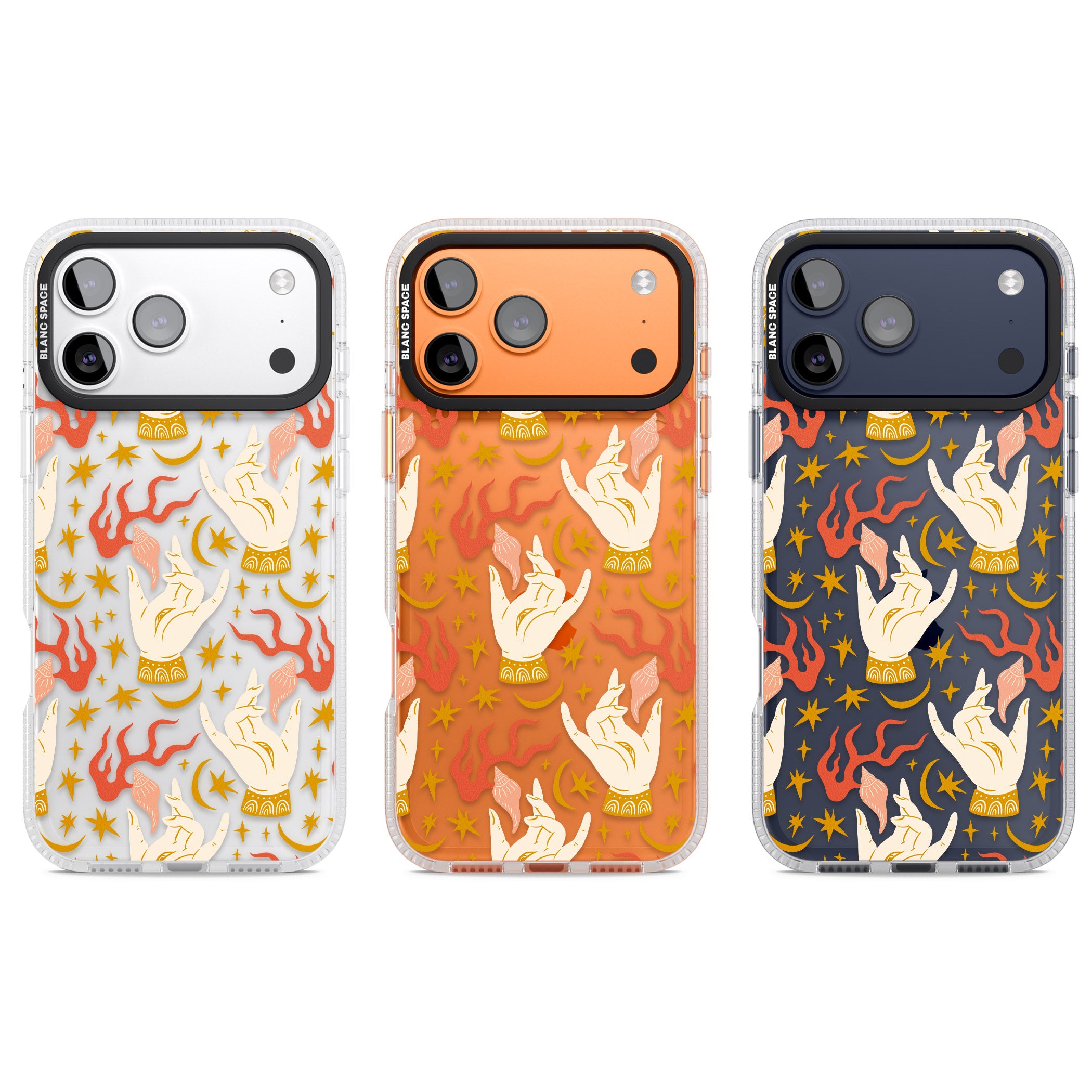 Hand Watcher Pattern iPhone 17 Pro Impact Air Clear Phone Case APT Impact Protection