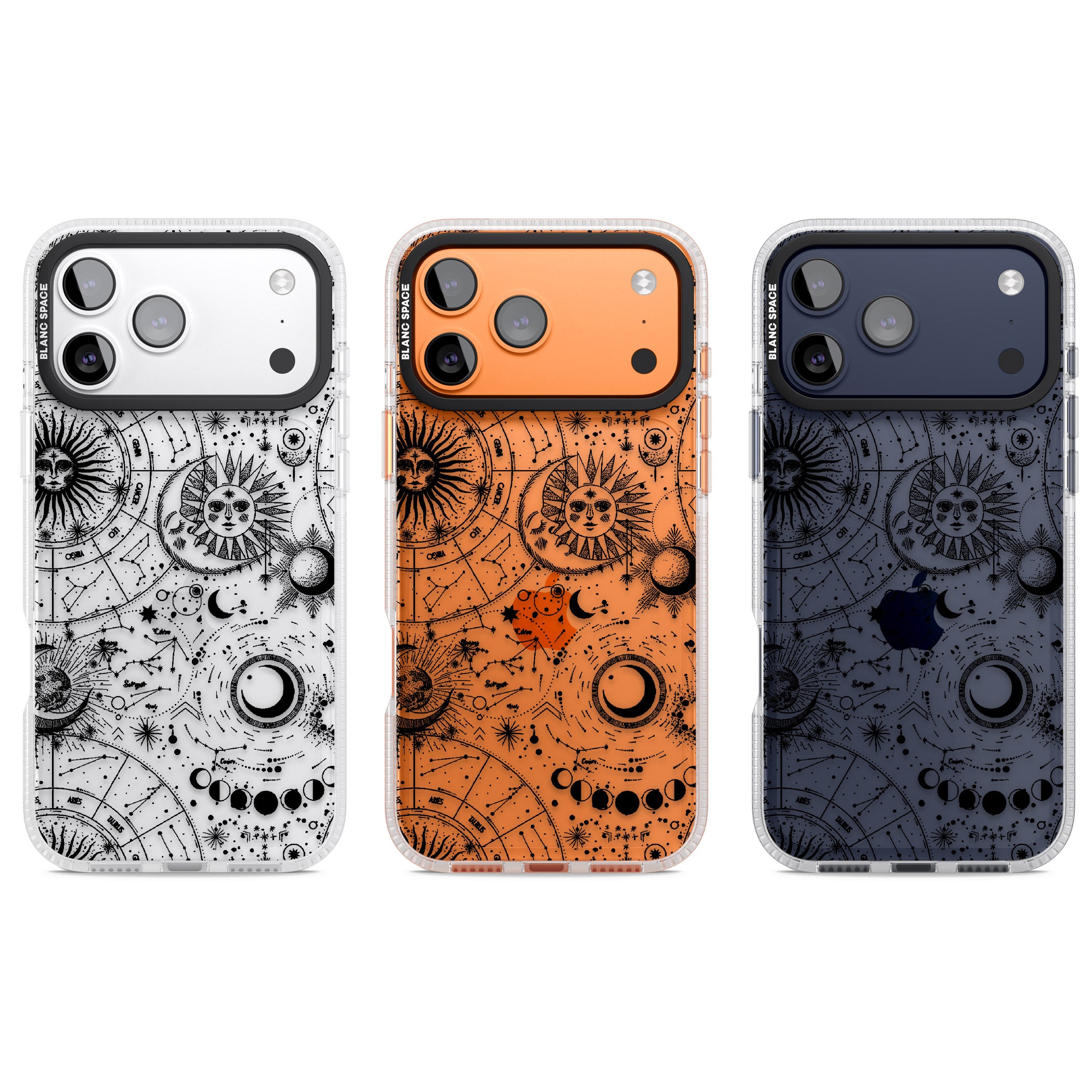 Celestial Zodiac iPhone 17 Pro Impact Air Clear Phone Case APT Impact Protection