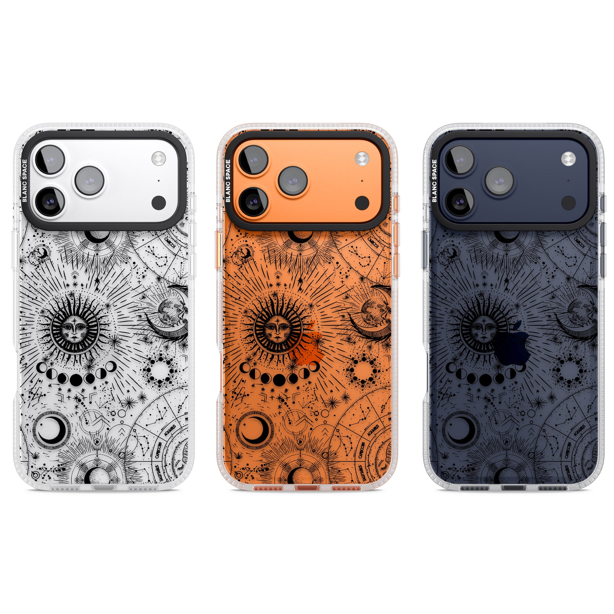 Suns & Zodiac Solar Chart iPhone 17 Pro Impact Air Clear Phone Case APT Impact Protection