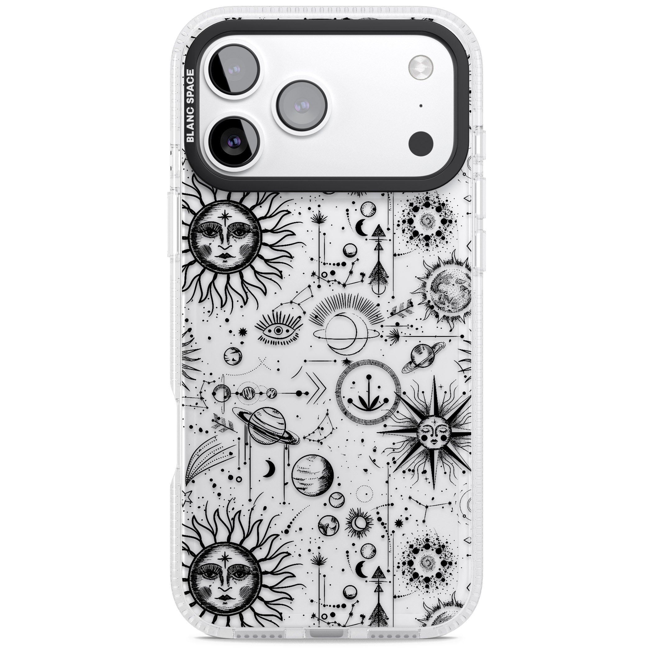 Cosmic Sun & Planets Zodiac iPhone 17 Pro Impact Air Clear Phone Case