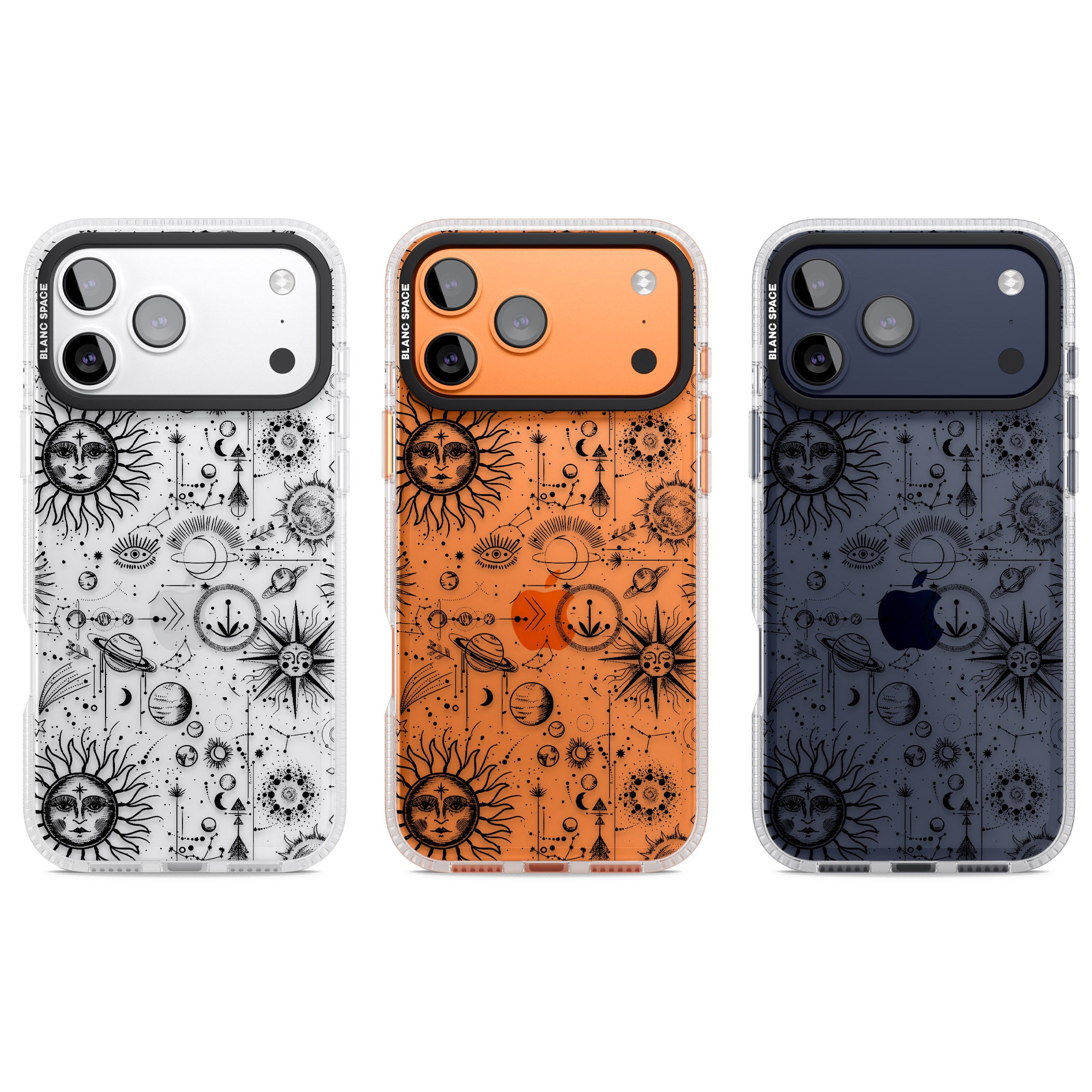 Cosmic Sun & Planets Zodiac iPhone 17 Pro Impact Air Clear Phone Case APT Impact Protection