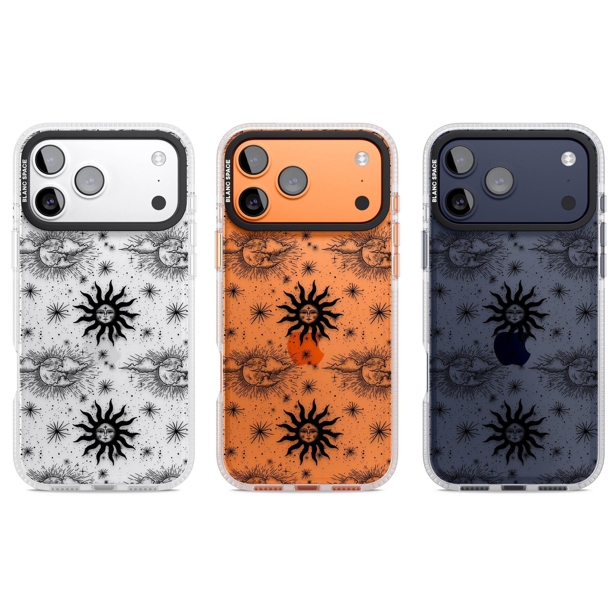 Vintage Sun & Moon iPhone 17 Pro Impact Air Clear Phone Case APT Impact Protection
