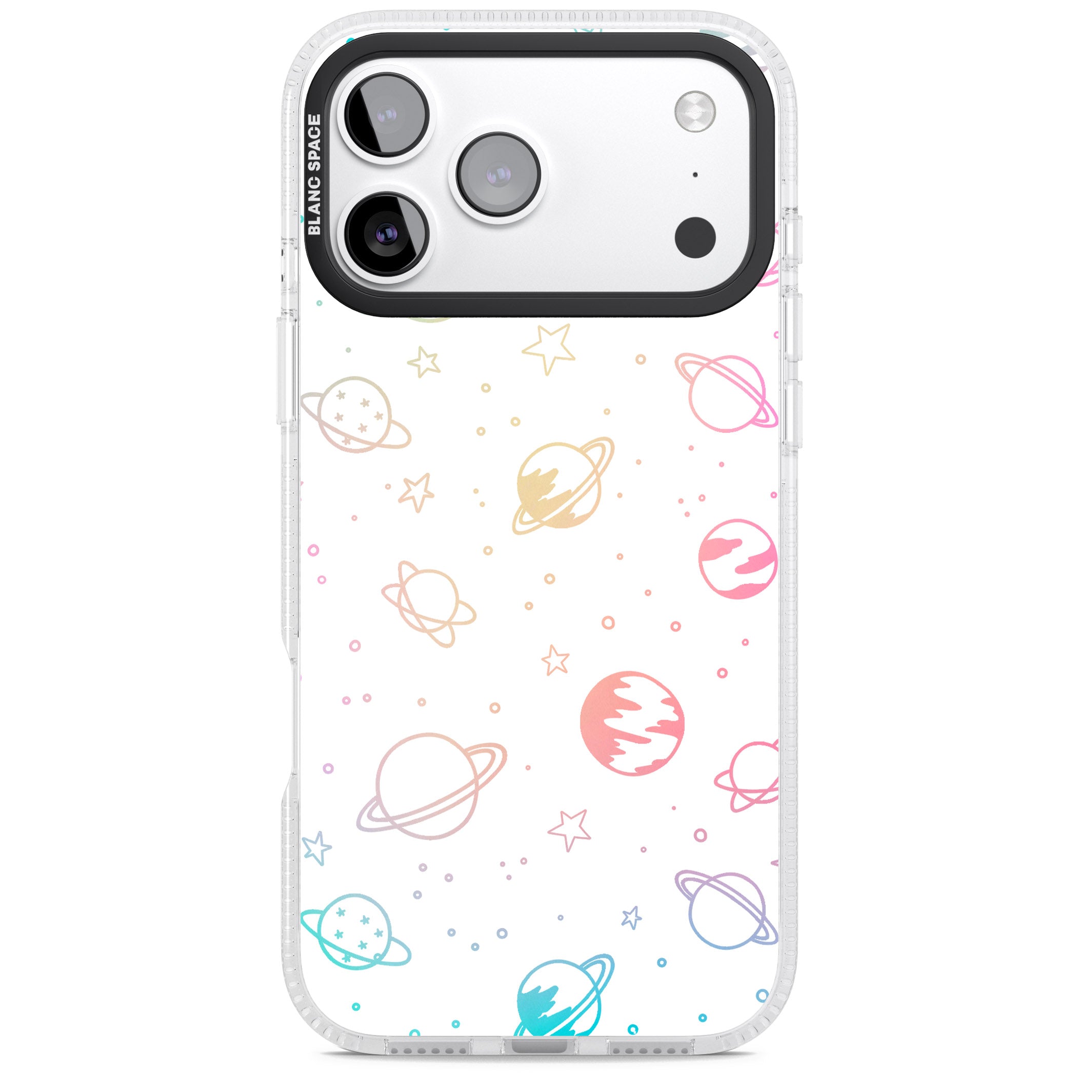 Pastel Cosmic Galaxy iPhone 17 Pro Impact Air Clear Phone Case
