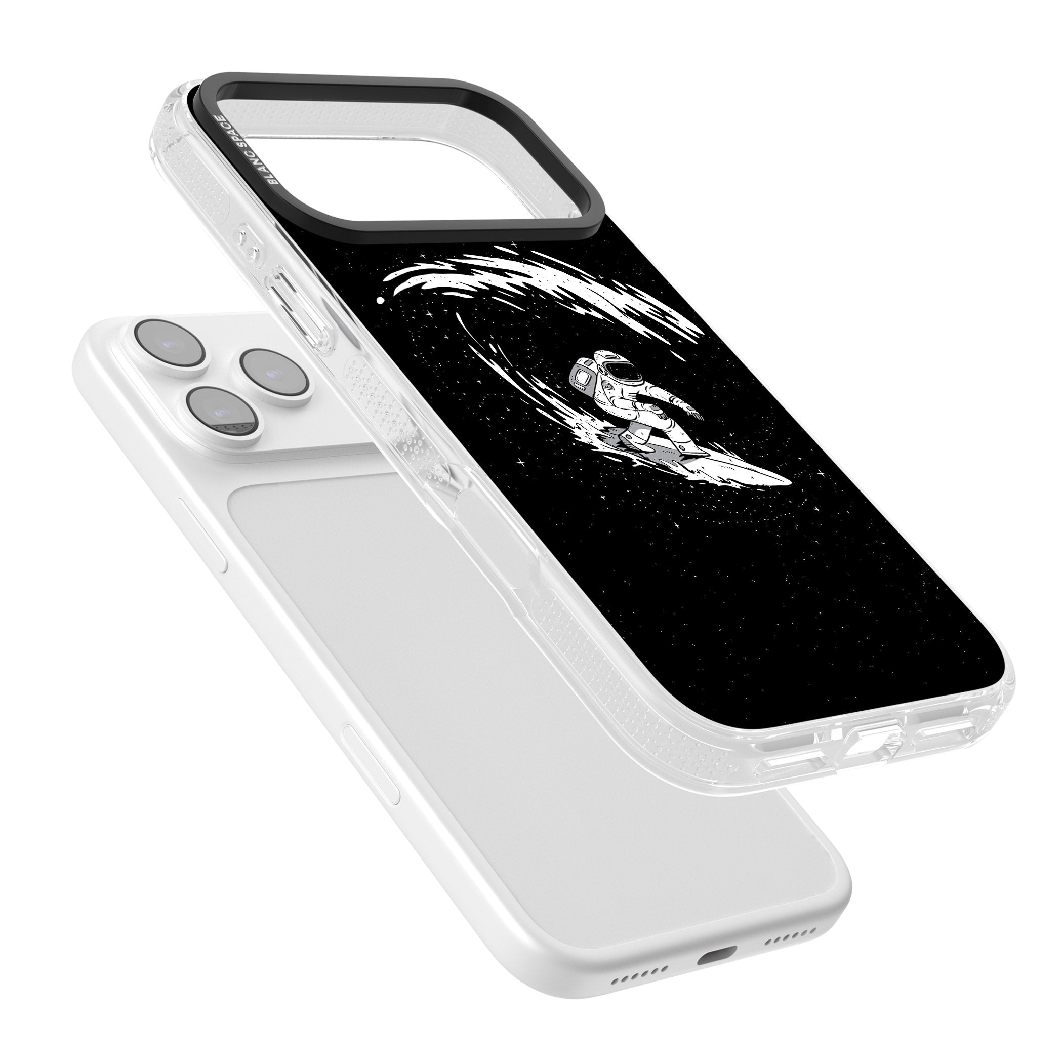 Cosmic Surf iPhone 17 Pro Impact Air Clear Phone Case Colours