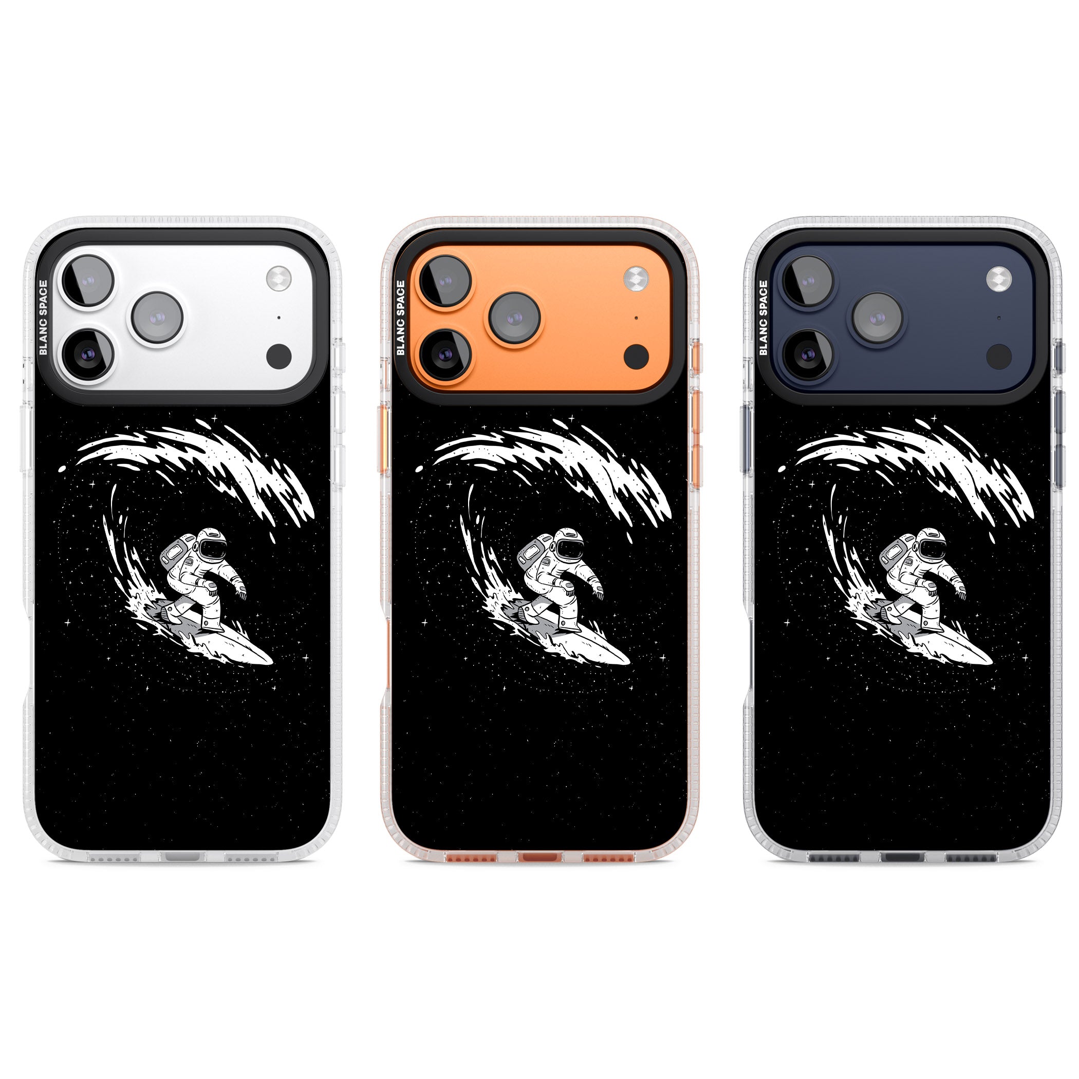 Cosmic Surf iPhone 17 Pro Impact Air Clear Phone Case APT Impact Protection