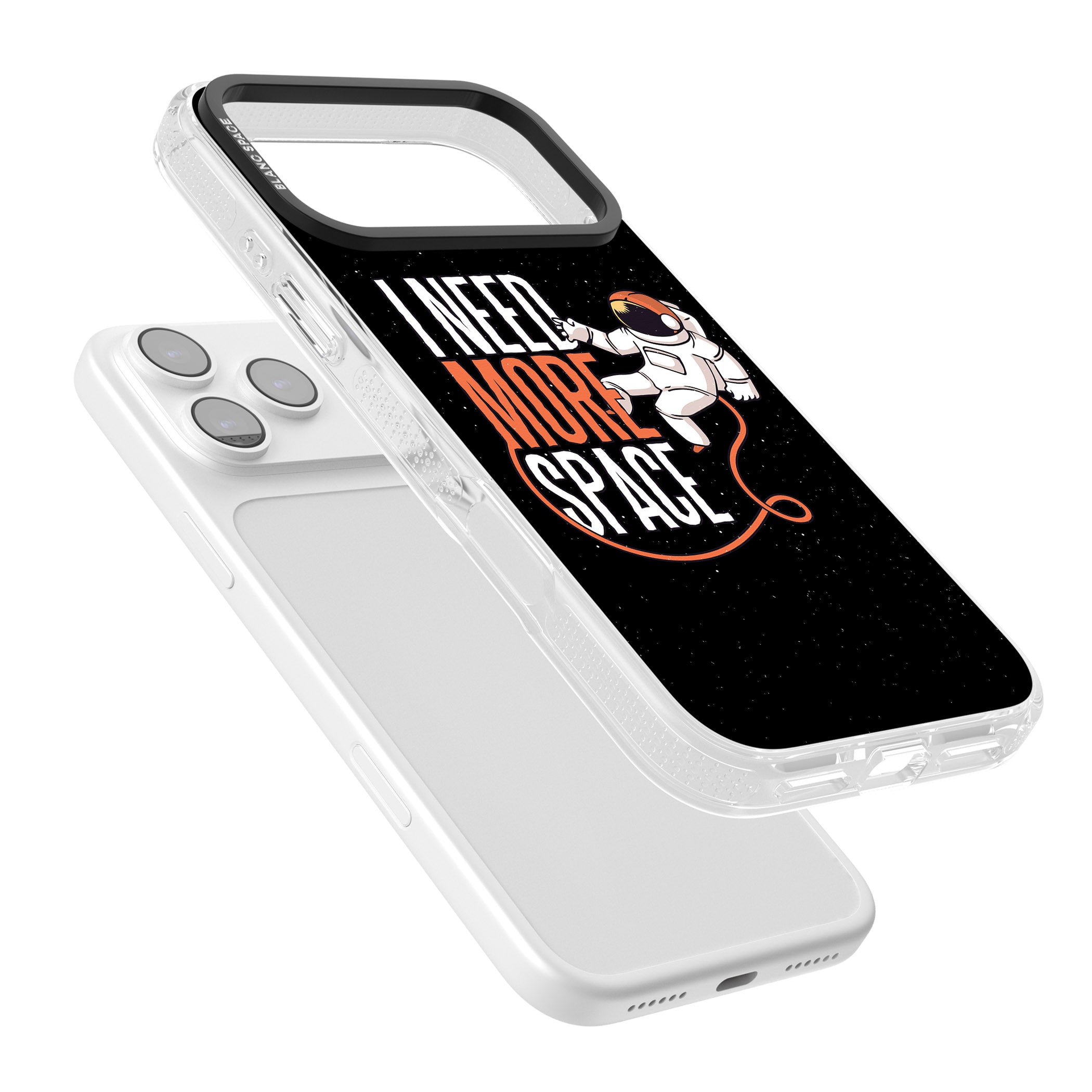 I Need More Space iPhone 17 Pro Impact Air Clear Phone Case Colours