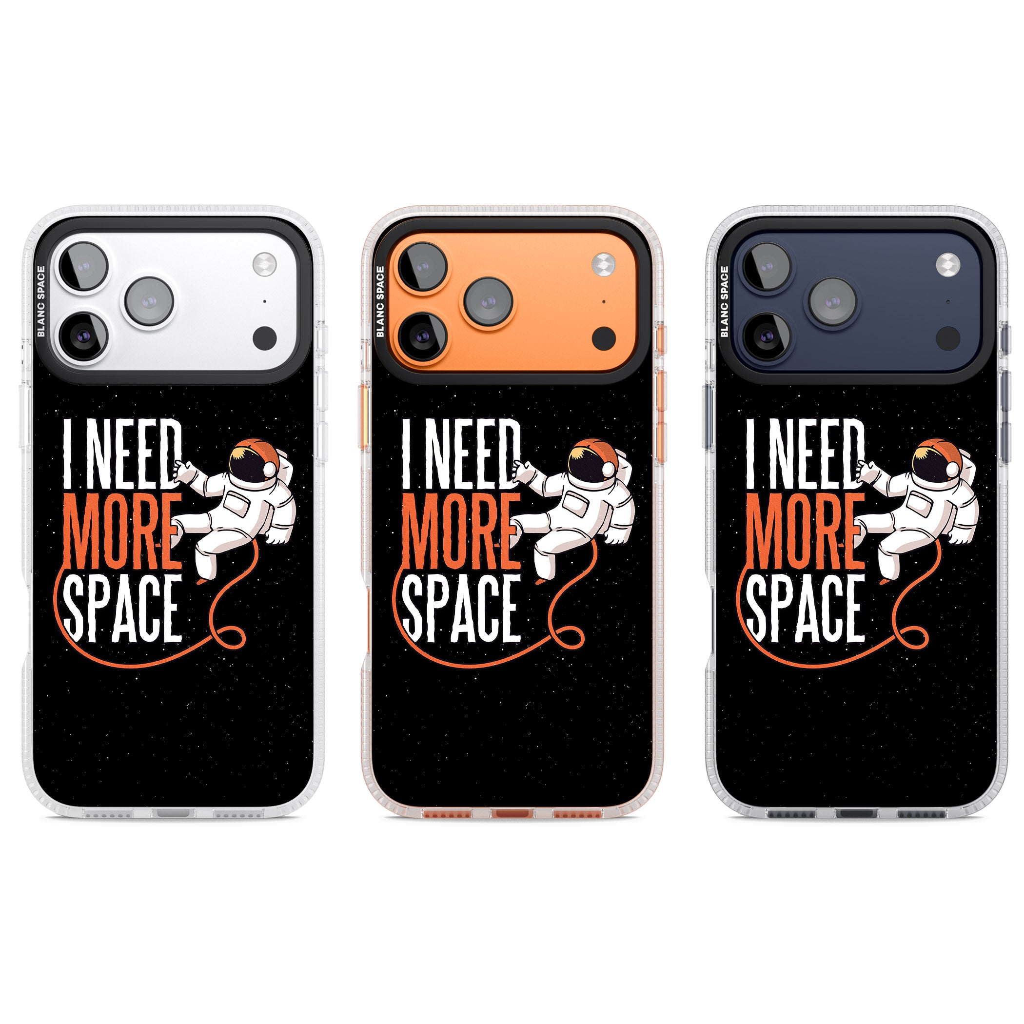 I Need More Space iPhone 17 Pro Impact Air Clear Phone Case APT Impact Protection