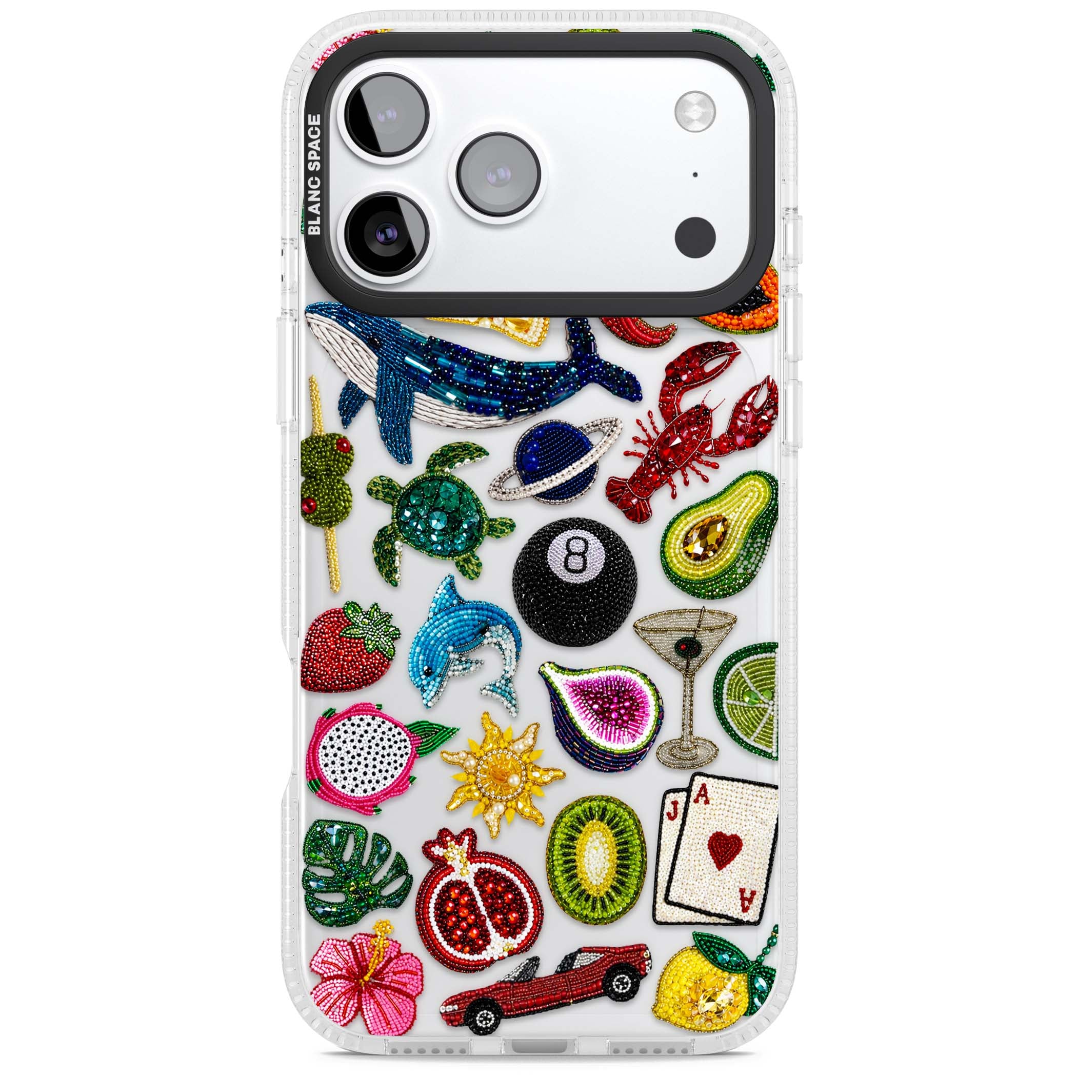 Beaded Mix cute iPhone case | Clear Case Impact Air case for iPhone 17 Pro, iPhone 17 Pro Max