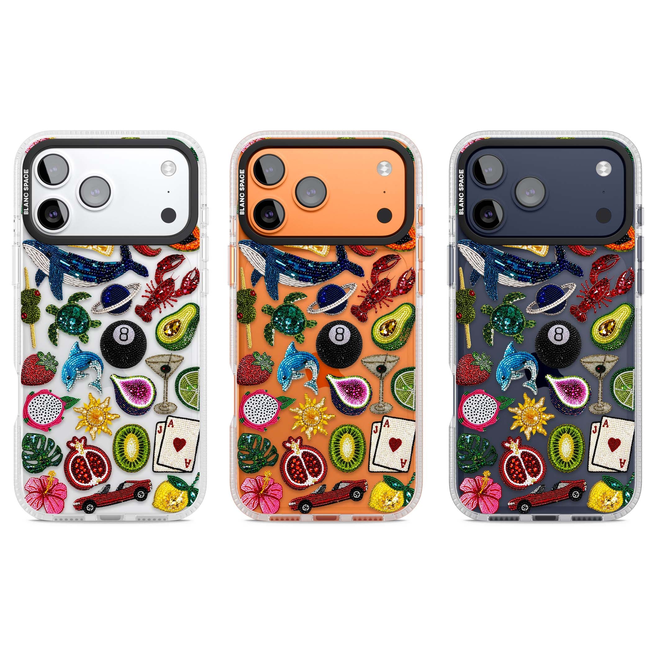 Beaded Mix cute iPhone case | Clear Case Impact Air case for iPhone 17 Pro, iPhone 17 Pro Max