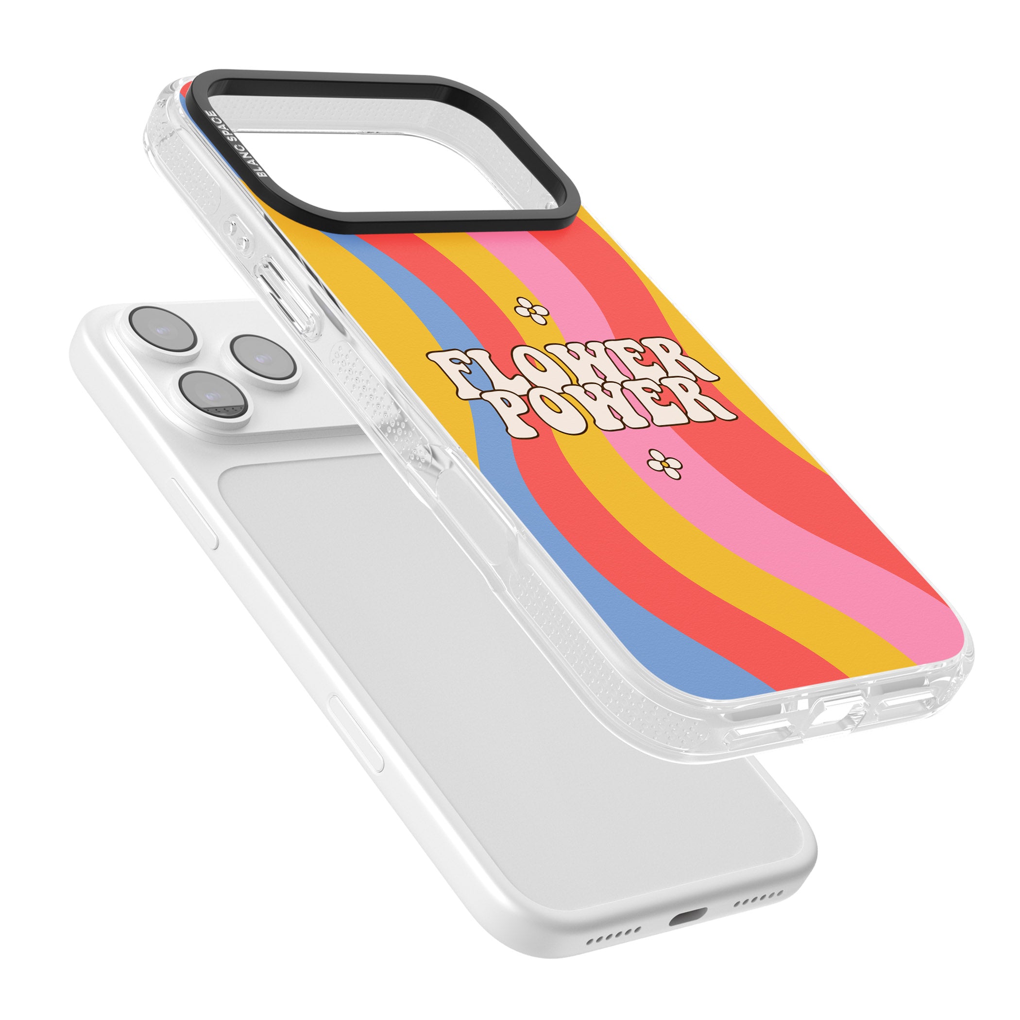 Melting Flower Power iPhone 17 Pro Impact Air Clear Phone Case Colours