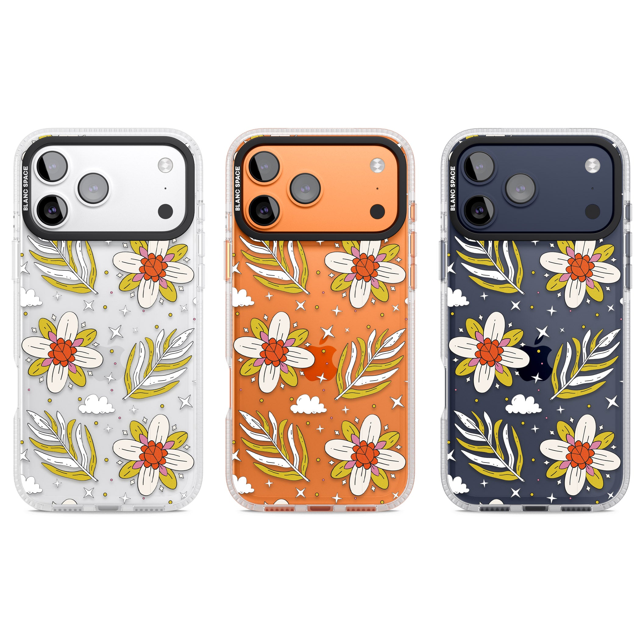 Boho Celestial Floral Dream iPhone 17 Pro Impact Air Clear Phone Case APT Impact Protection