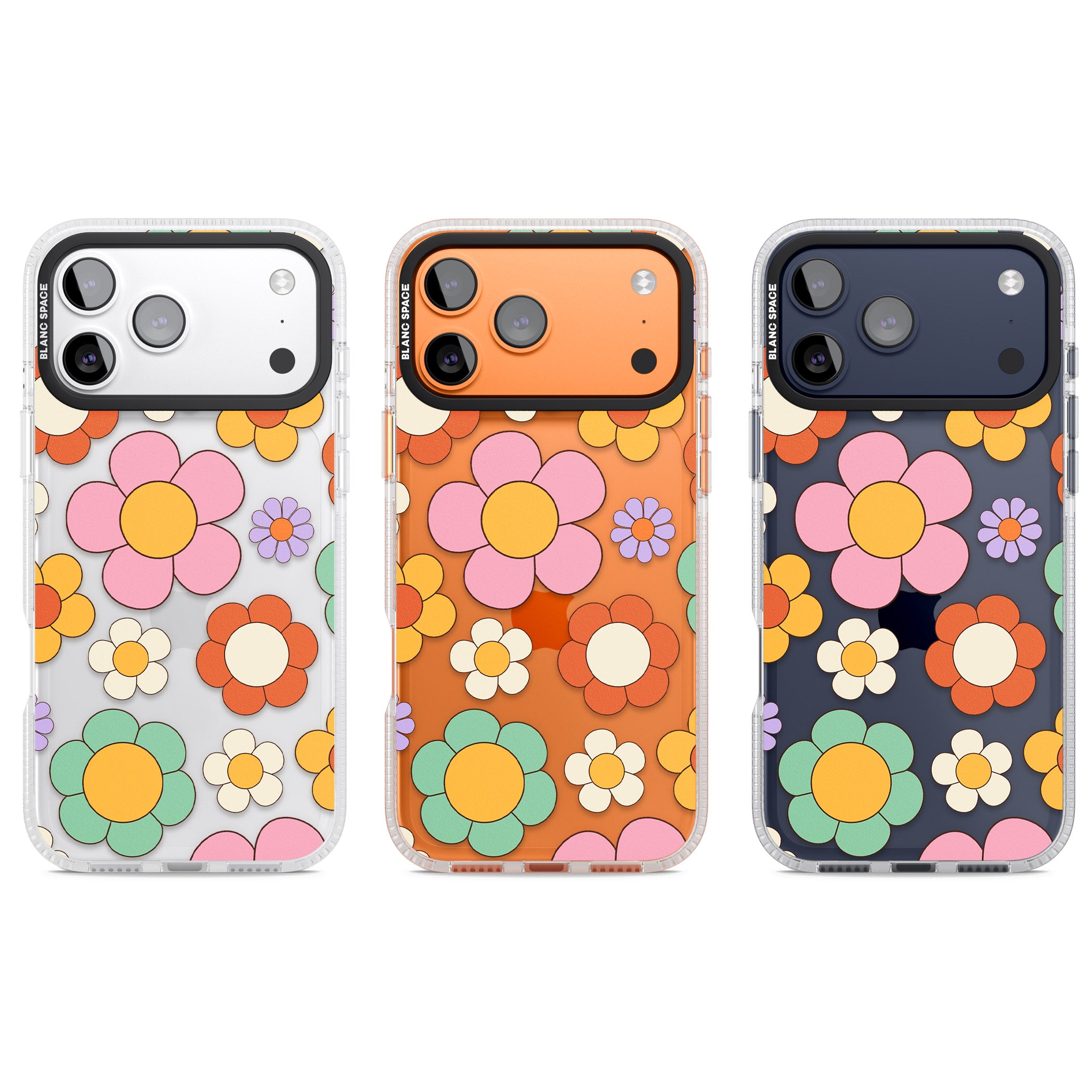 Groovy Blossoms iPhone 17 Pro Impact Air Clear Phone Case APT Impact Protection